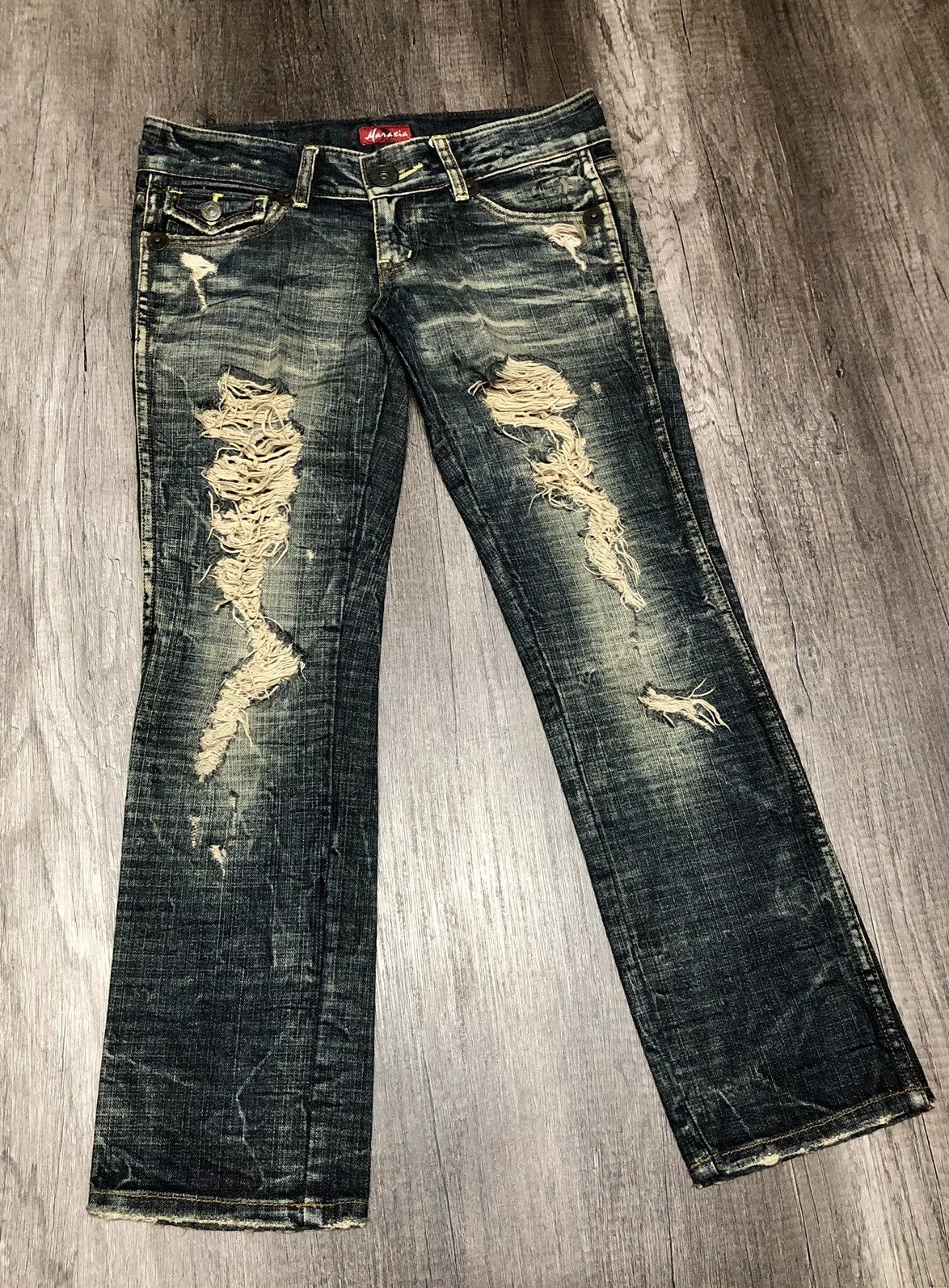 Japanese Brand Maraxia Distressed denim Jeans Size 31" - 1 Thumbnail