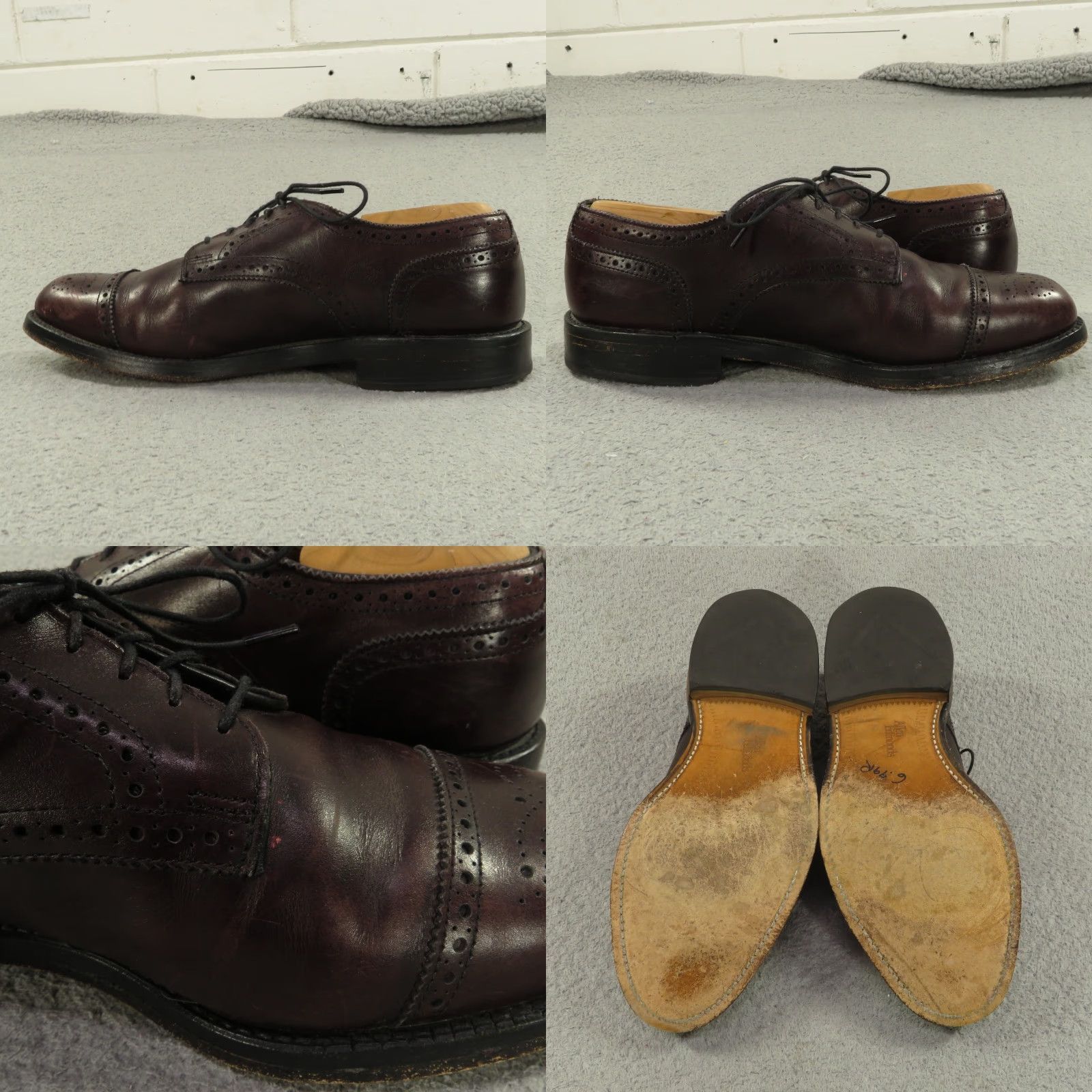 Allen Edmonds Allen Edmonds Shoes Men 8 EEE Oxblood Lexington Derby Cap Toe Oxford Dress Shoe Size ONE SIZE - 8 Thumbnail
