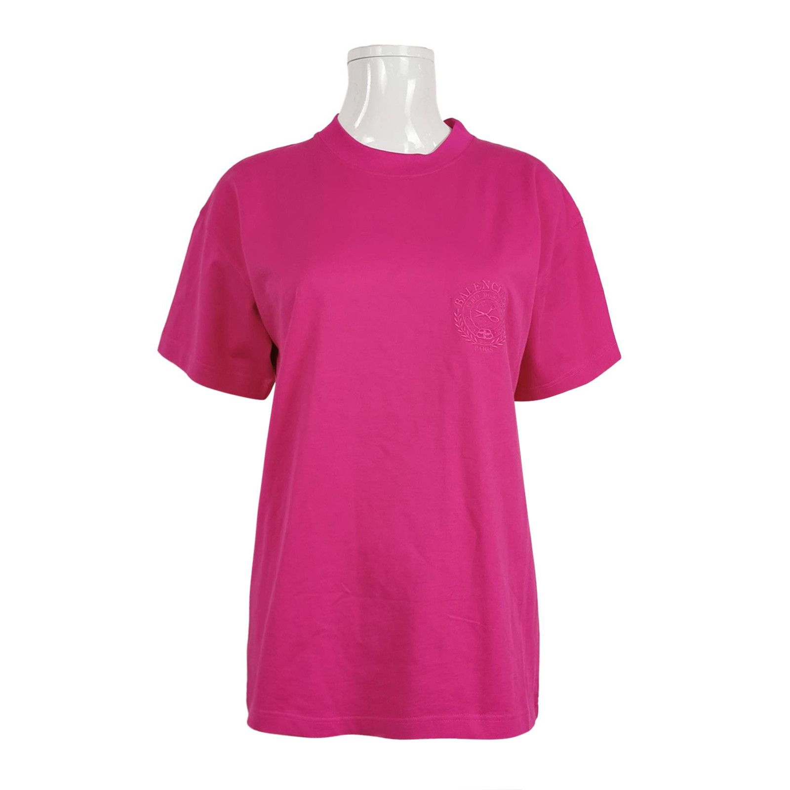 Balenciaga Balenciaga XS Cotton Logo Embroidered Crew Neck Tee Size XS / US 0-2 / IT 36-38 - 1 Thumbnail