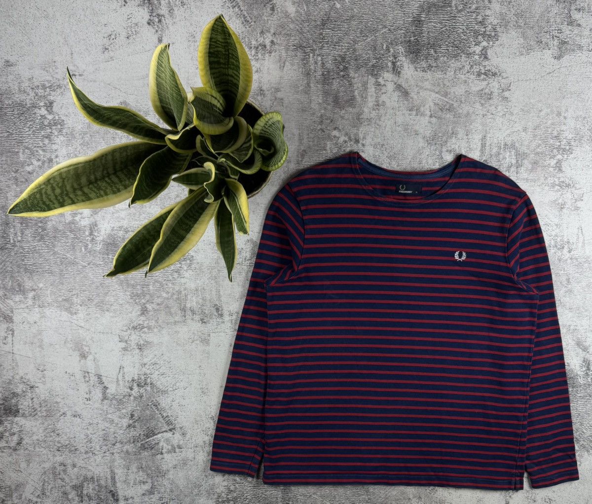 Fred Perry Fred Perry Striped Sportswear Men’s Blue XL Cotton Crew Neck Sweatshirt Pullover Size US XL / EU 56 / 4 - 1 Thumbnail