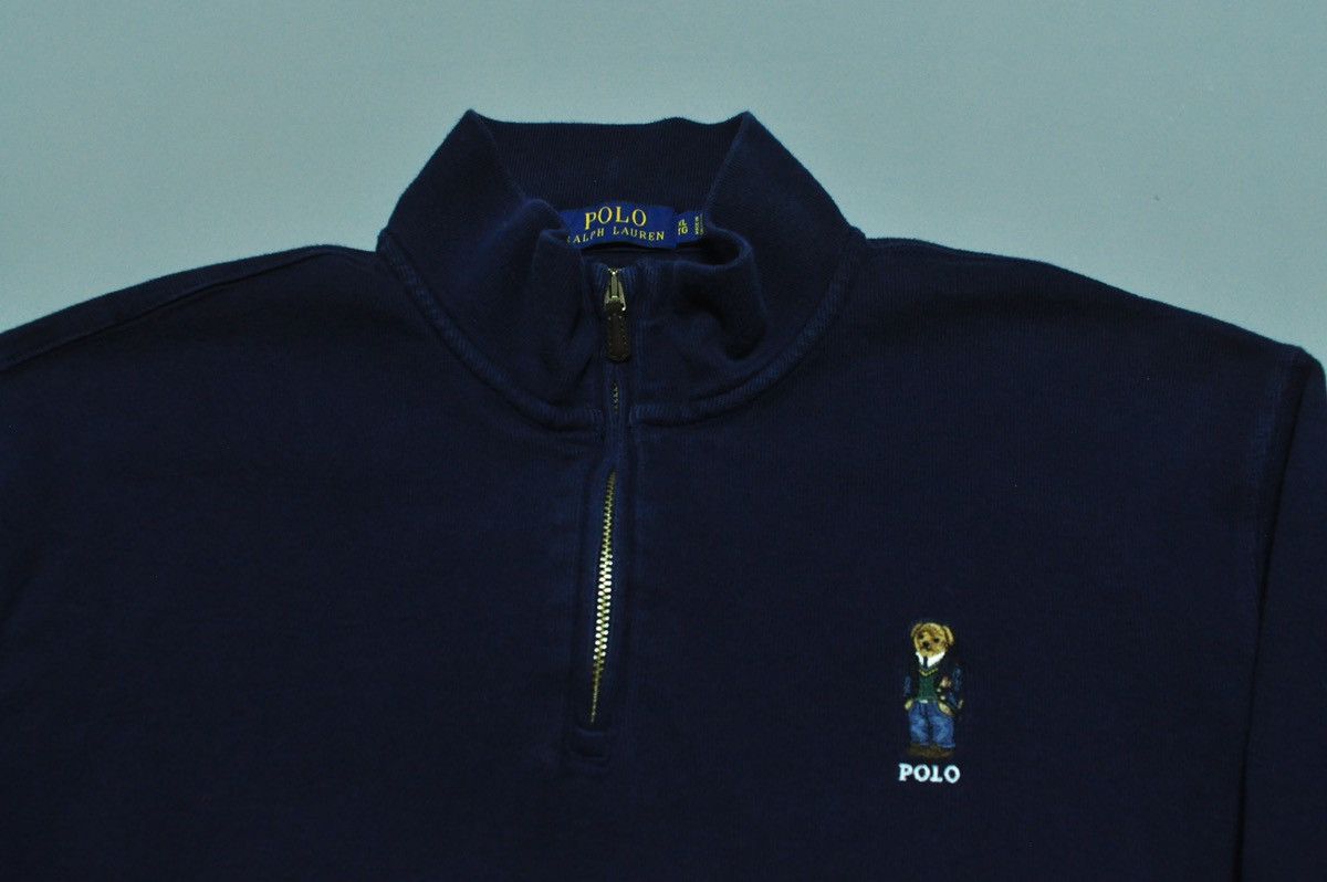 Polo Ralph Lauren × Vintage Polo Bear by Ralph Lauren vintage sweatshirt with zip Size US XL / EU 56 / 4 - 8 Thumbnail