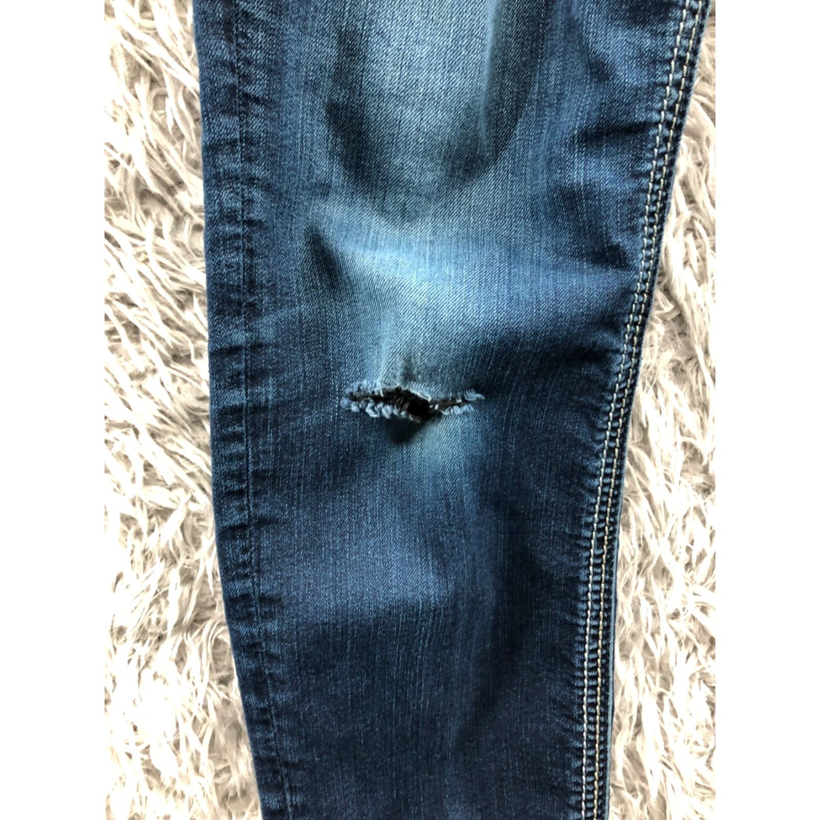 Silver Jeans Co. Silver Jeans Silver Suki High Rise Super Skinny Jeans Womens 29 Blue Medium Wash Distressed No Flaw Fashion Skinny Jeans Size 29" - 5 Thumbnail