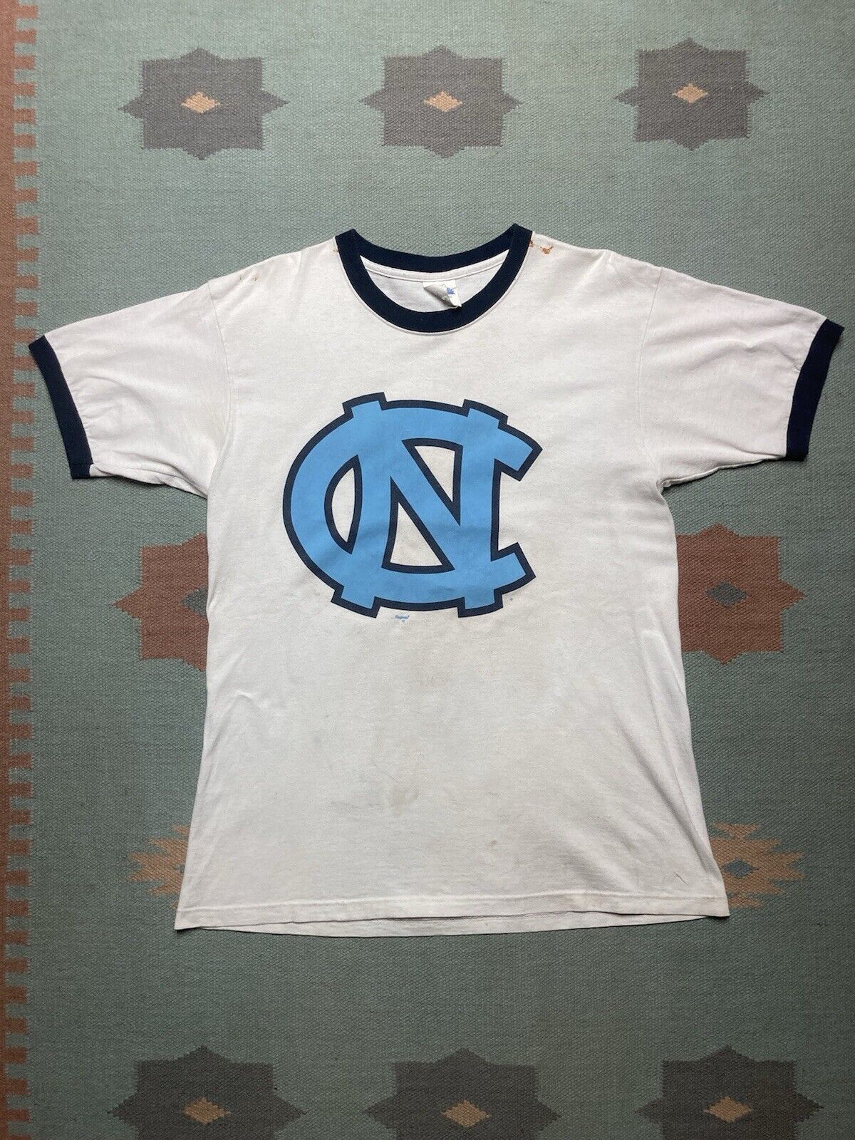 Majestic × Vintage ringer t shirt UNC university of North Carolina Tar Heels L Size US L / EU 52-54 / 3 - 1 Thumbnail
