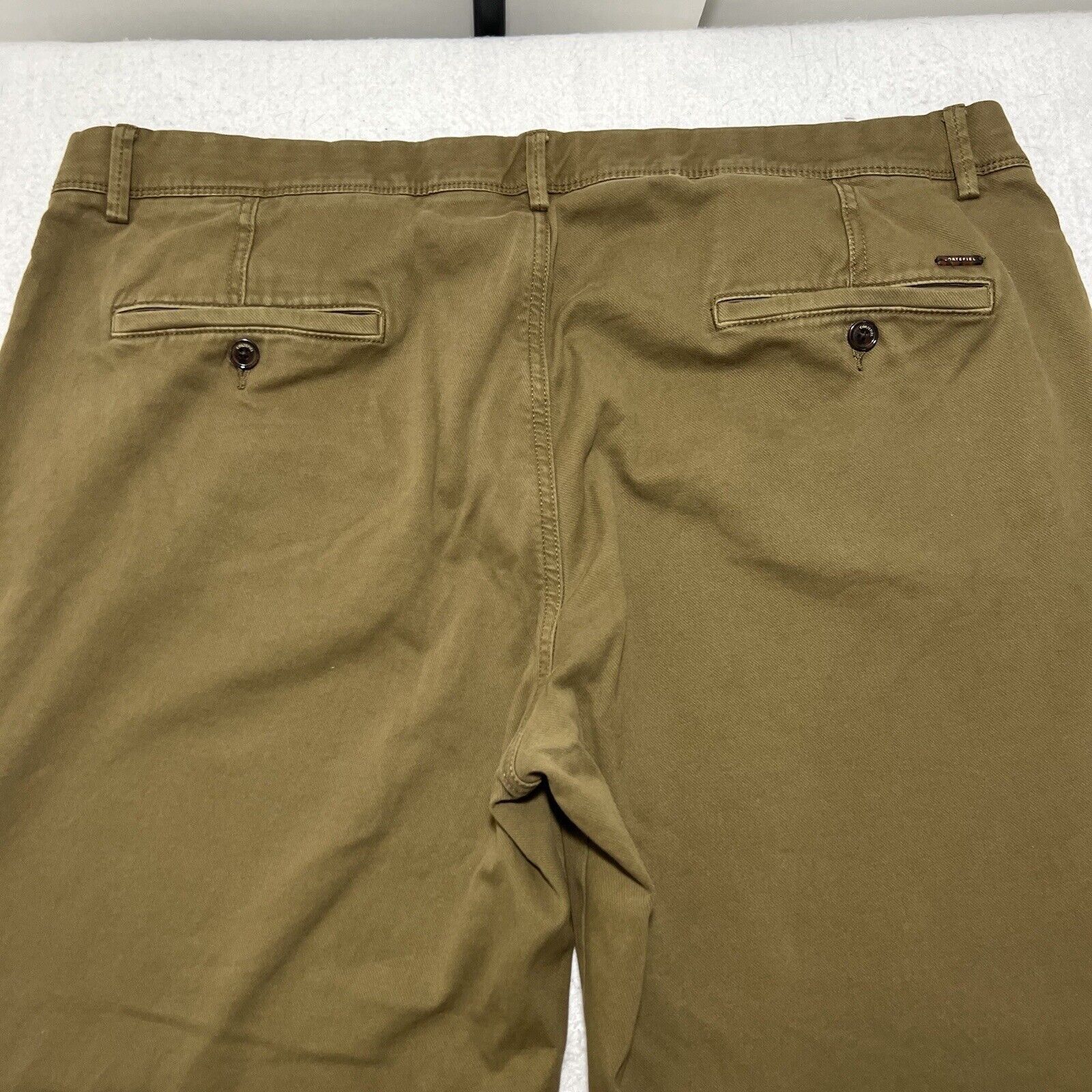 Other Cortefiel 42 Flat Front Dark Brown/Green Chino Pants (42x28) Size US 42 / EU 58 - 7 Thumbnail