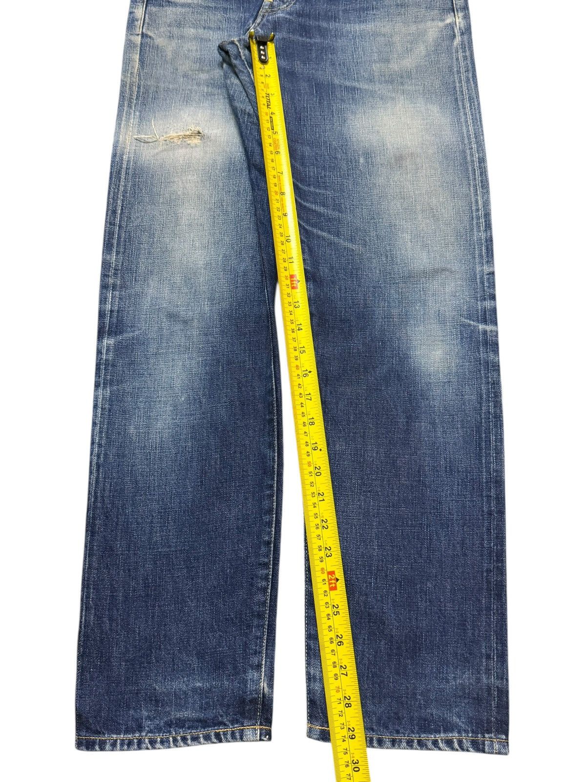 *A VONTADE Vintage 90s A Vontade Sanforized Selvedge Blue Faded Wash Size US 30 / EU 46 - 13 Thumbnail
