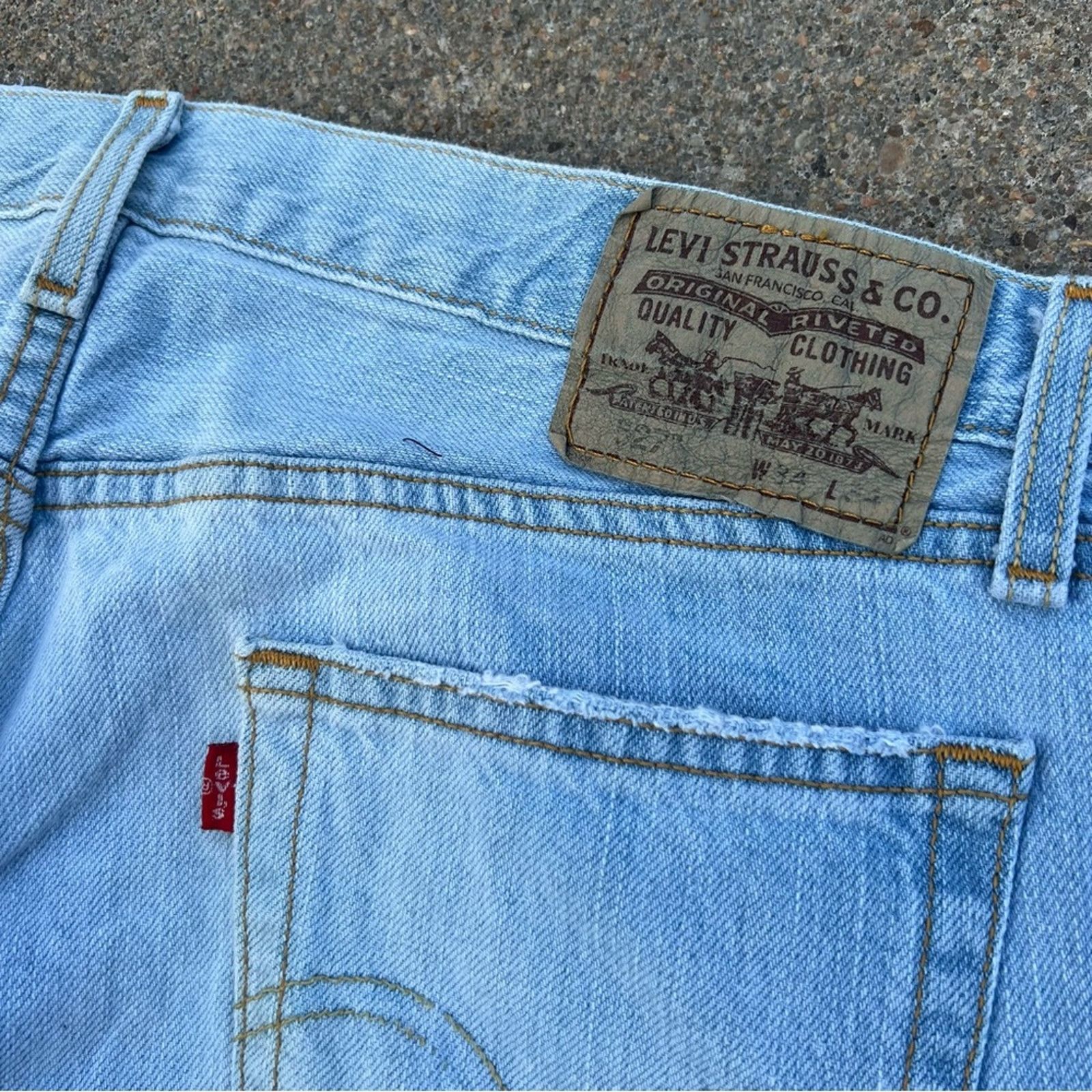 Levi's Levi’s 527 Low Boot Cut Jeans upcycle patch art Jack Daniels Size US 34 / EU 50 - 8 Thumbnail