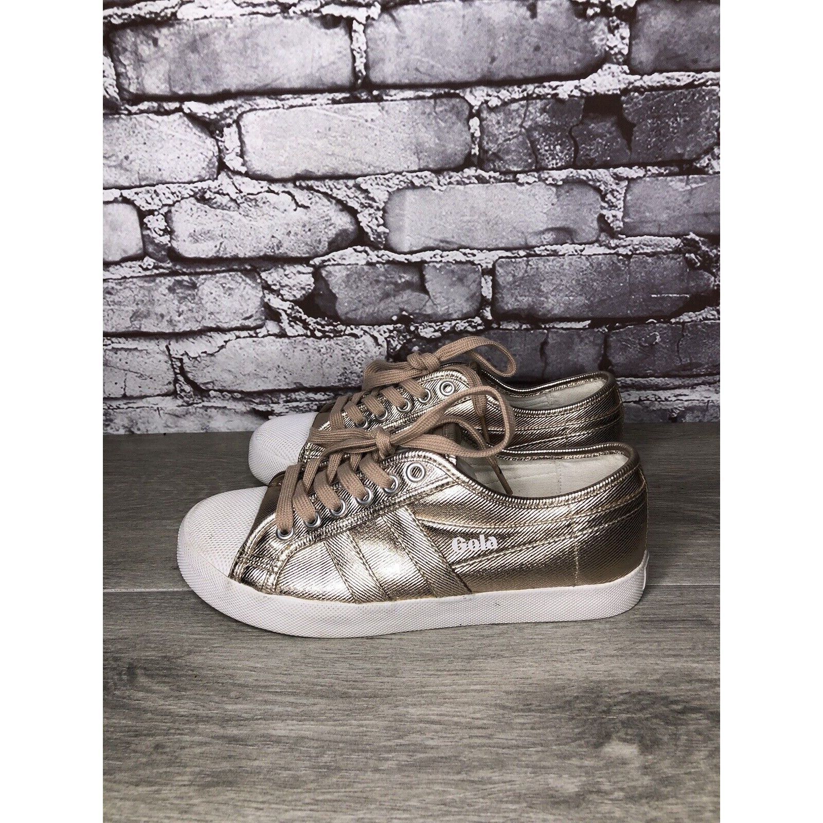 Gola Gola Coaster CLA029 Metallic Rose Gold Textile Casual Lace S Size US 6 / IT 36 - 14 Thumbnail