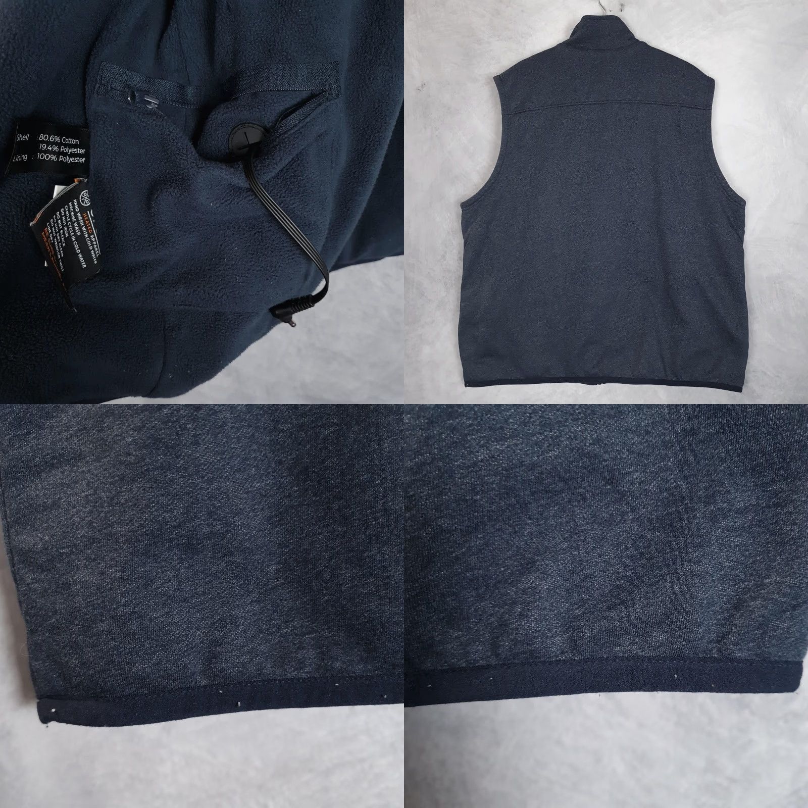 Vintage Ororo Vest Mens 3XL Blue Heated Fleece Full Zip Stand Collar Workwear Thermal Size US XXL / EU 58 / 5 - 8 Thumbnail