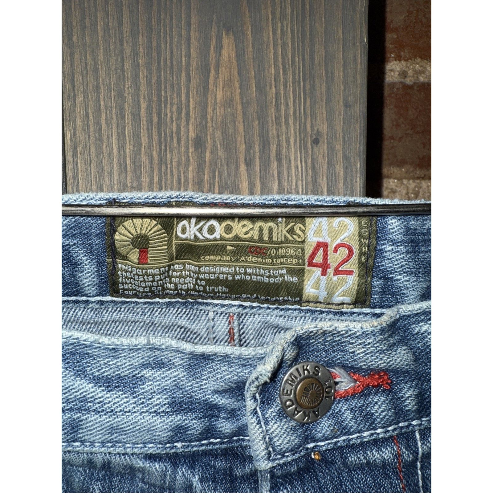 Akademiks Vintage Akademiks Wide Leg Baggy Fit Y2K Jeans Mens 42 EUC Size US 42 / EU 58 - 4 Thumbnail