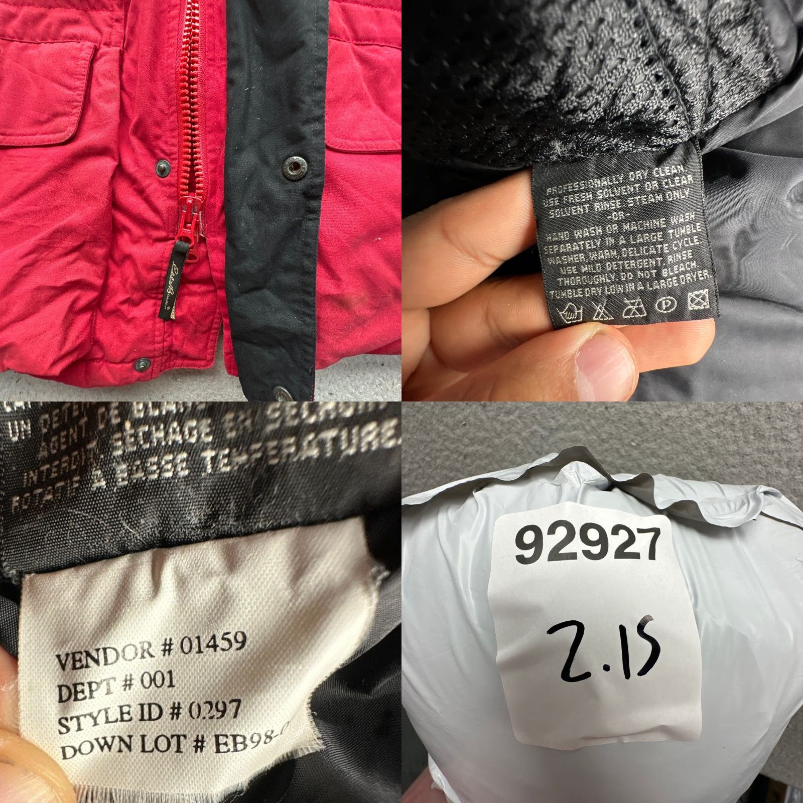 Eddie Bauer VINTAGE Eddie Bauer Goose Down Puffer Parka Jacket Coat Mens Large Long Quilted 90s Red Puffer Jacket Mens L Size US L / EU 52-54 / 3 - 9 Thumbnail