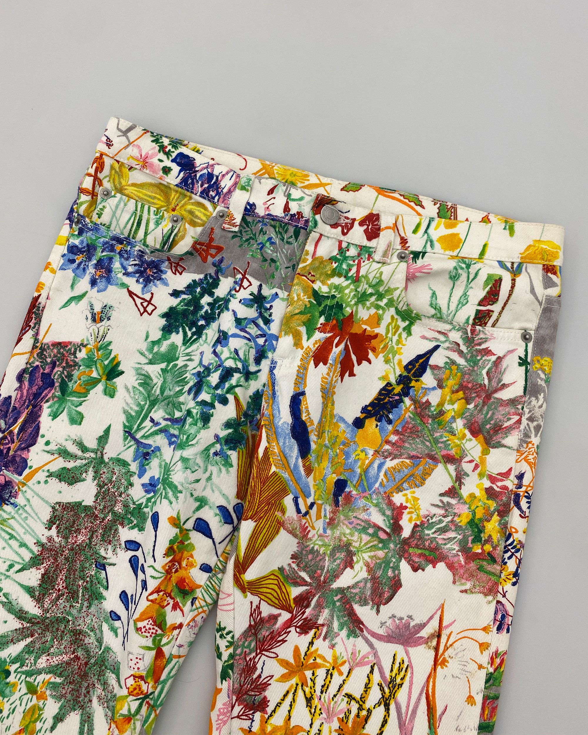 Helmut Lang SS2005 Swiss Flower Print Low Waist Denim Size 28" / US 6 / IT 42 - 8 Thumbnail