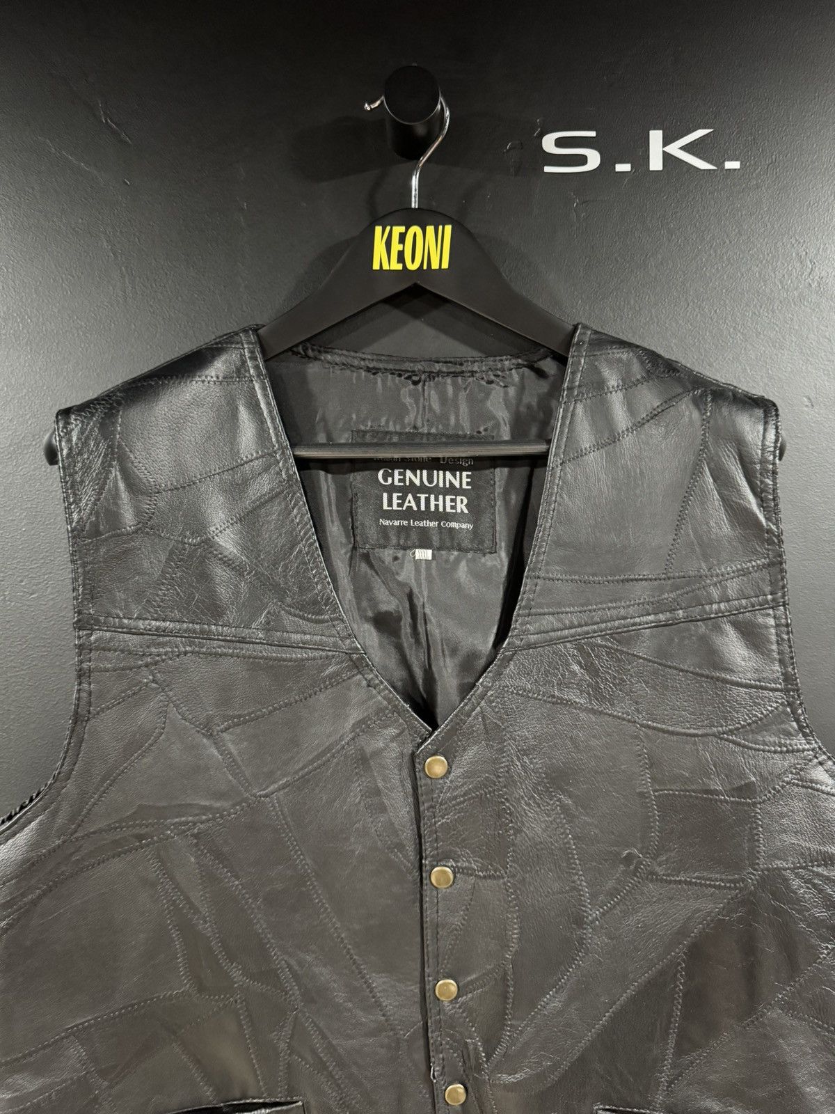 Vintage 1990s Vintage Navarre Leather Company Leather Vest XXXL Size US XXL / EU 58 / 5 - 2 Thumbnail