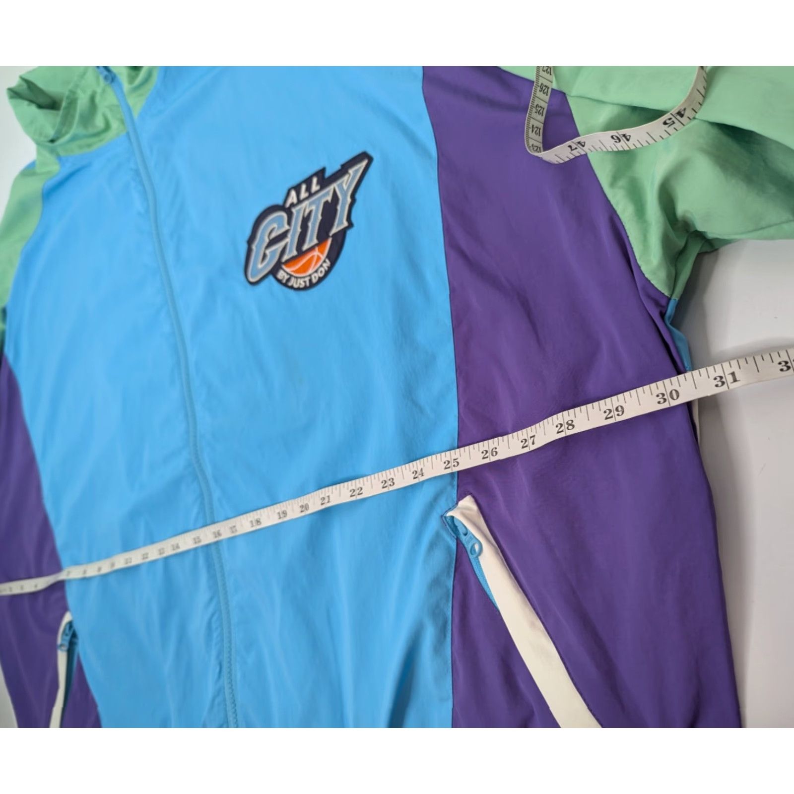 Just Don NWT Just Don LCKR Windbreaker Jacket Colorblock Multicolor 2XL Nylon Full Zip Lightweight Streetwear Mens Retro All City Windbreaker Size US XL / EU 56 / 4 - 6 Thumbnail