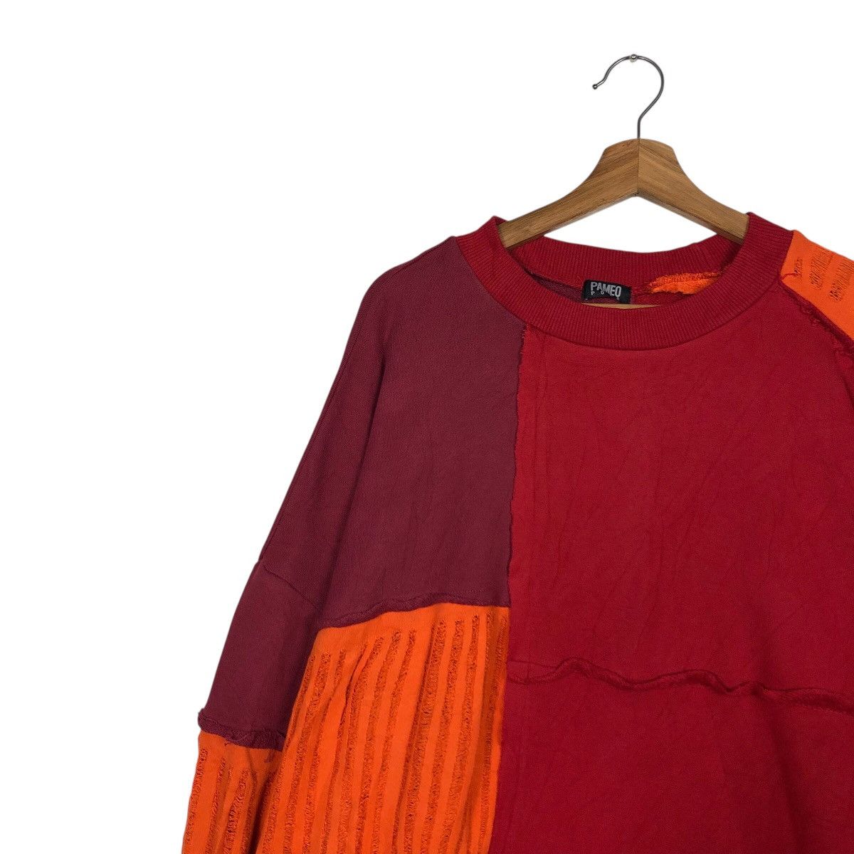 Japanese Brand 📌Vintage Sweatshirt PatchWork Design Pameo Pose Issey Miyake Size US M / EU 48-50 / 2 - 8 Thumbnail