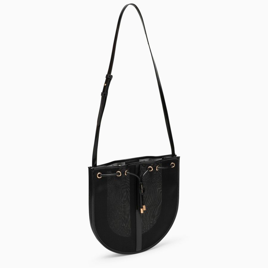 Saint Laurent Paris o1s1wg110125 Size: OS / 742073 Mesh Shoulder Bag in Black Size ONE SIZE - 3 Thumbnail
