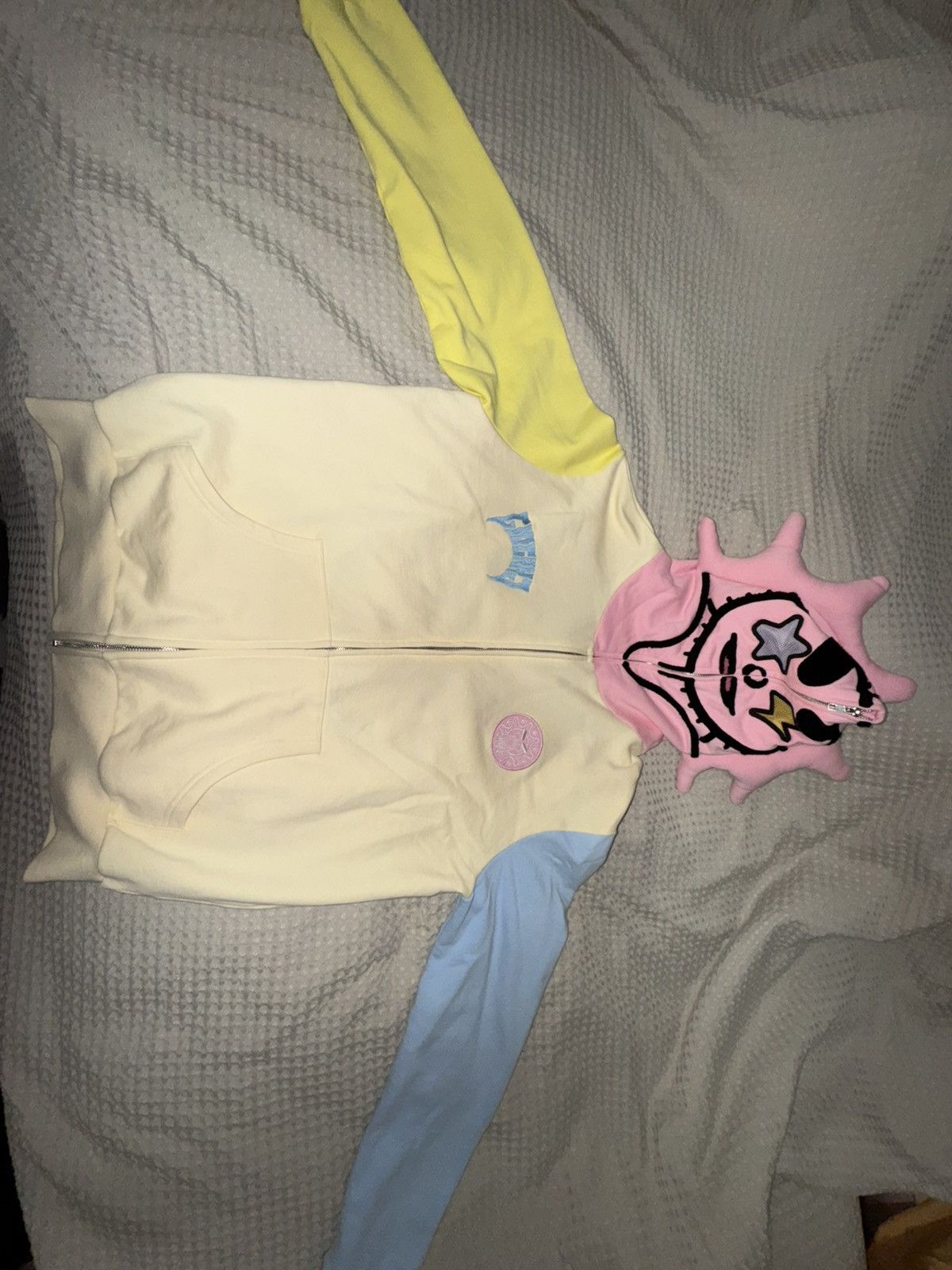 Glo Gang P Glo Man Zip Hoodie (Pastel Yellow/Pink/Blue) Size US XL / EU 56 / 4 - 2 Thumbnail
