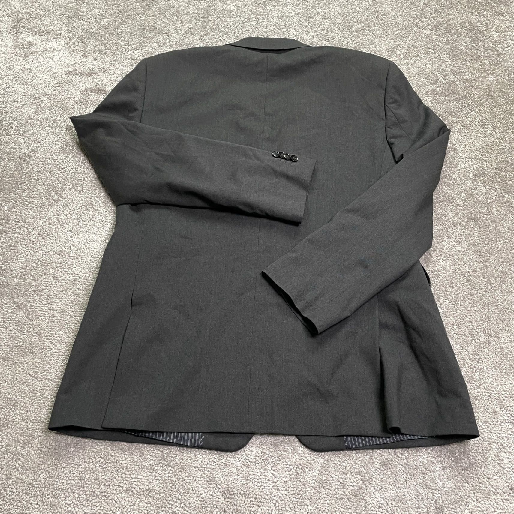 Banana Republic Banana Republic Blazer Mens 42 Long Gray Wool Work Suit Size 42R - 2 Thumbnail