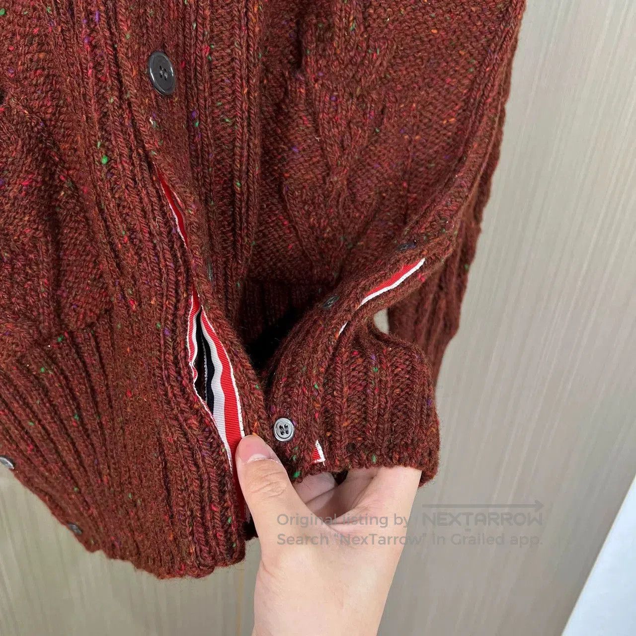 Thom Browne thom browne chunky knit cardigan with stripes. Size US M / EU 48-50 / 2 - 3 Thumbnail
