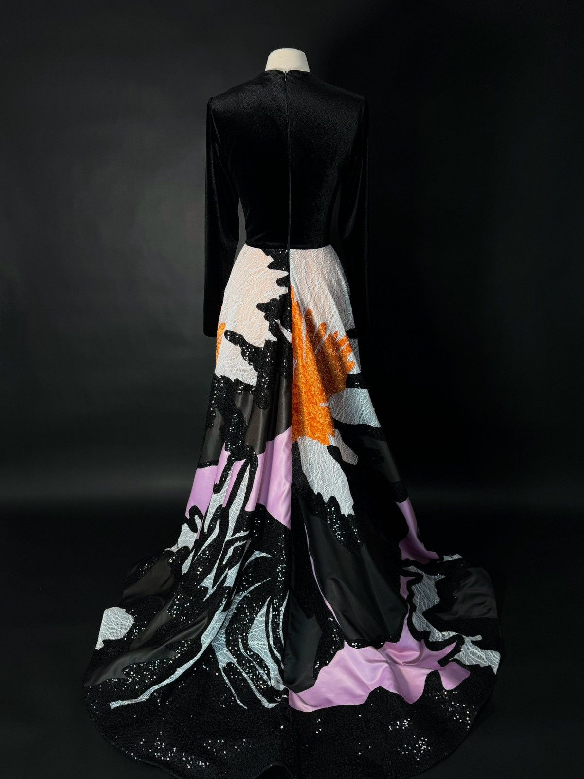 Other Brand New US 10 JEAN FARES COUTURE A-Line Evening Dress Size L / US 10 / IT 46 - 10 Thumbnail