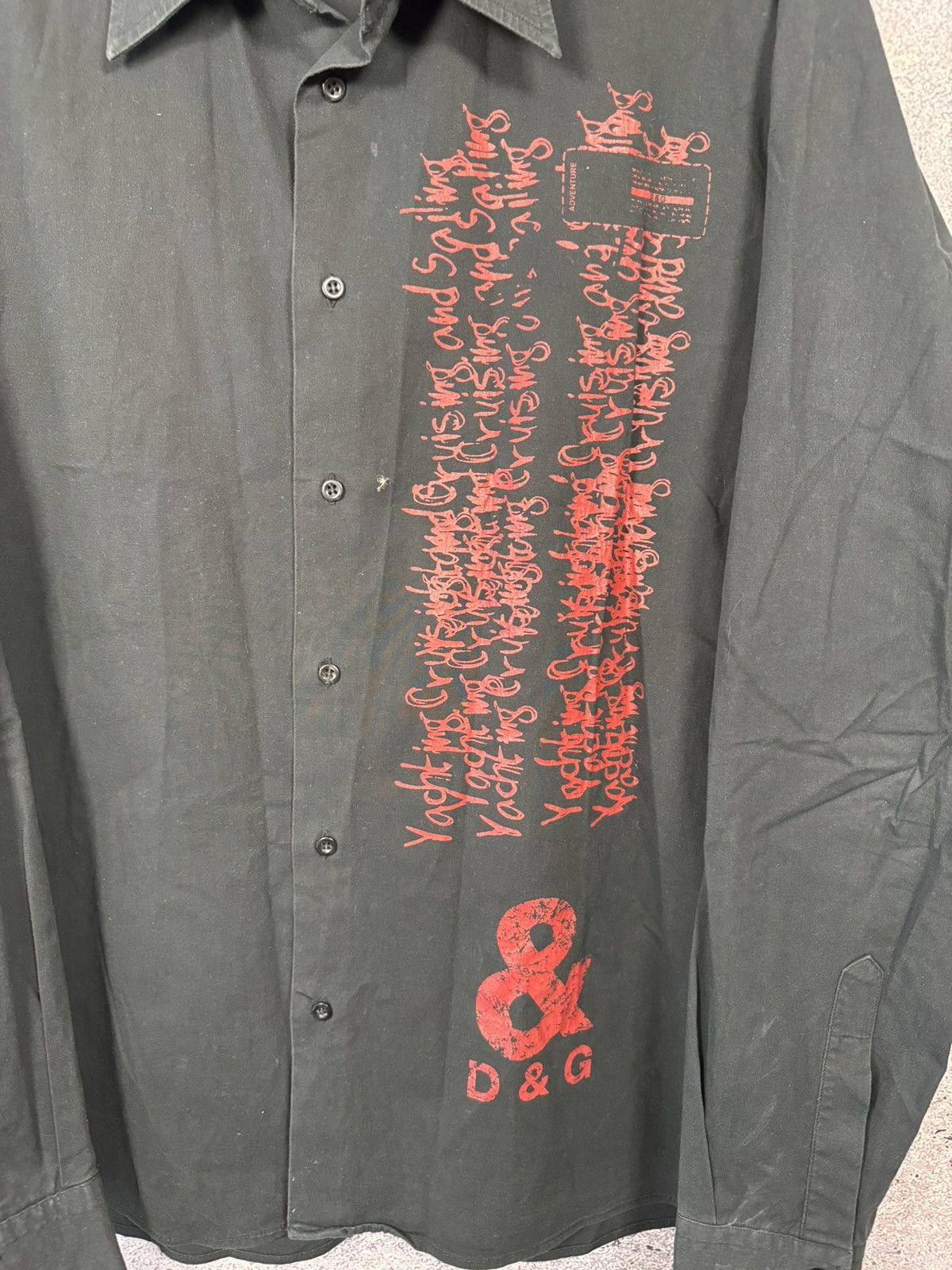Dolce & Gabbana × Vintage Dolce & Gabbana Latest Printed Shirt Button Up Black Shirt Size US XXL / EU 58 / 5 - 8 Thumbnail