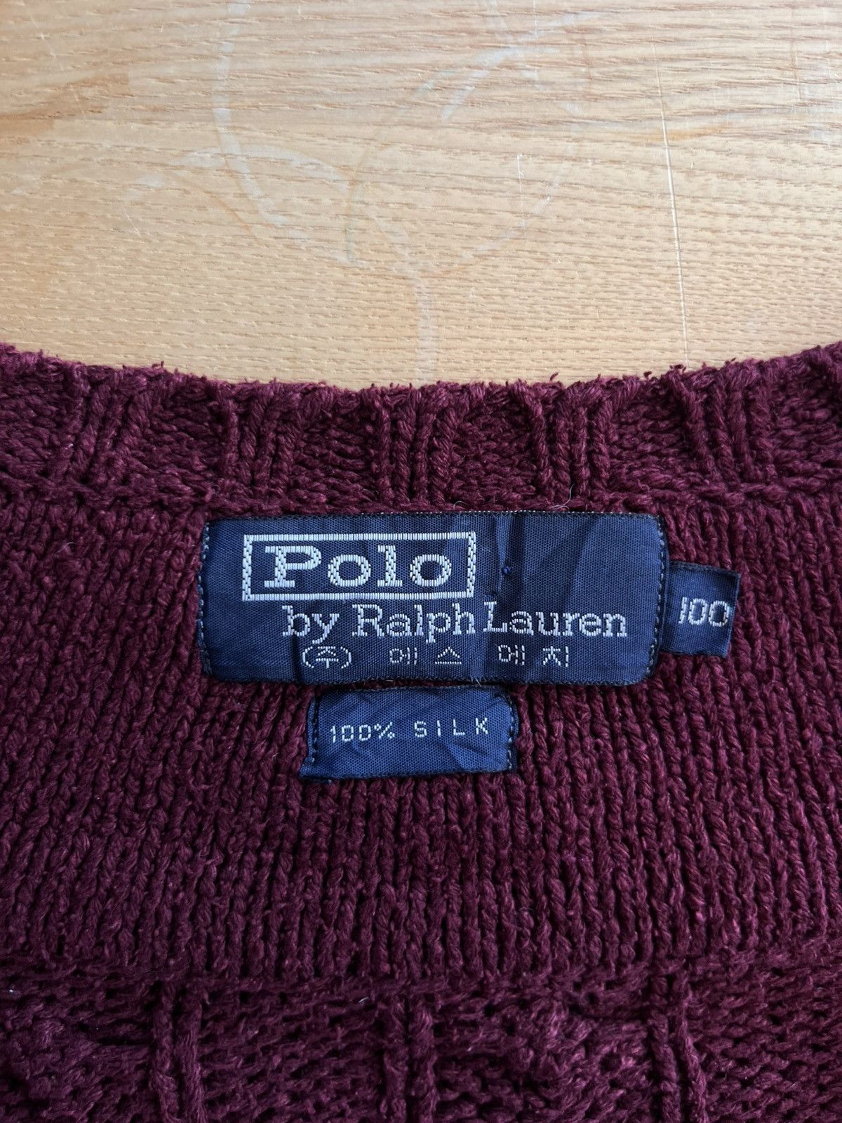 Polo Ralph Lauren Ralph Lauren - 80s Silk Cable-knit Sweater Size US L / EU 52-54 / 3 - 3 Thumbnail