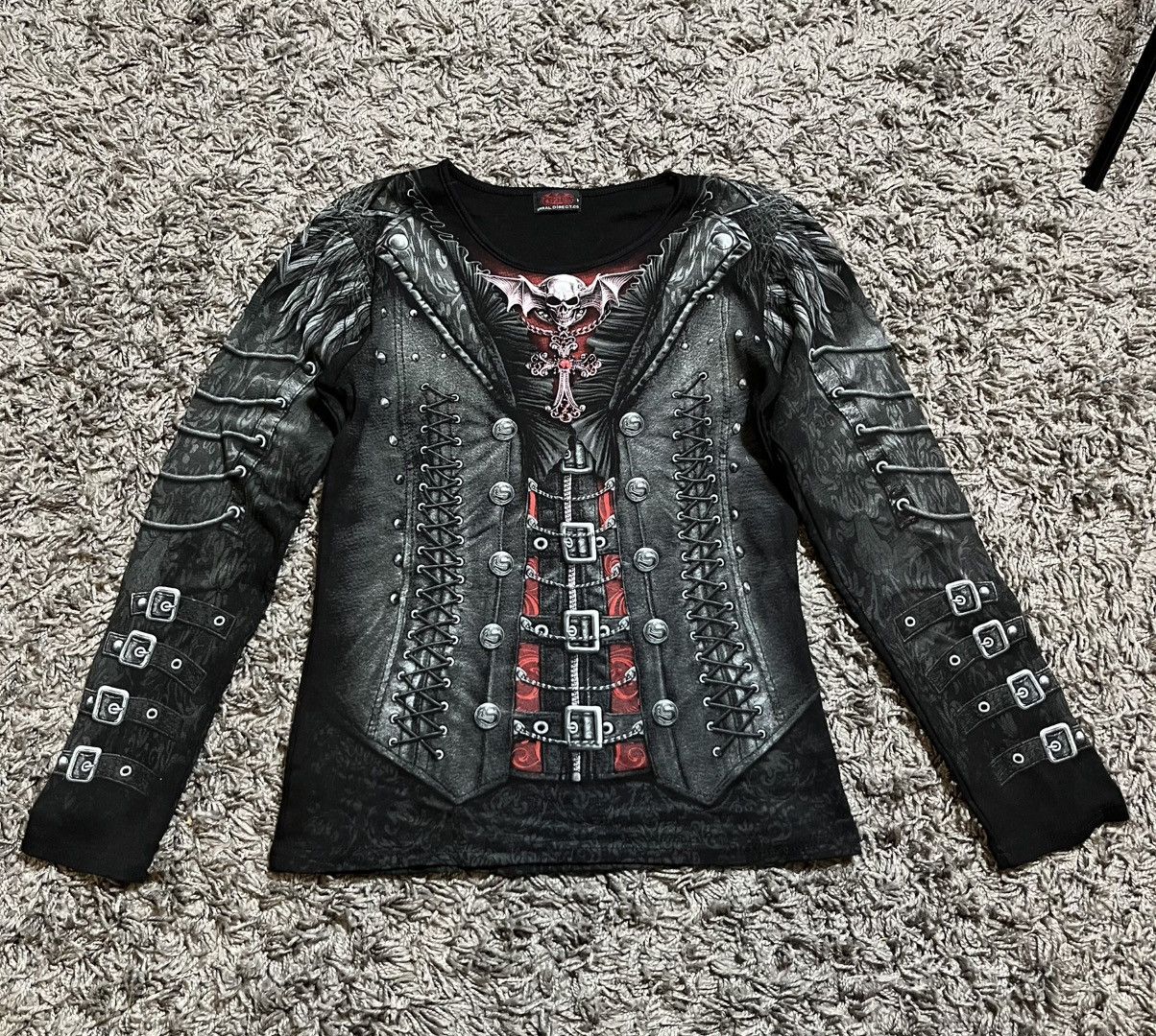 Band Tees GOTHIC SPIRAL EMO GOTH PUNK ROCK VINTAGE 00s COTTON SHIRT Size M / US 6-8 / IT 42-44 - 1 Thumbnail