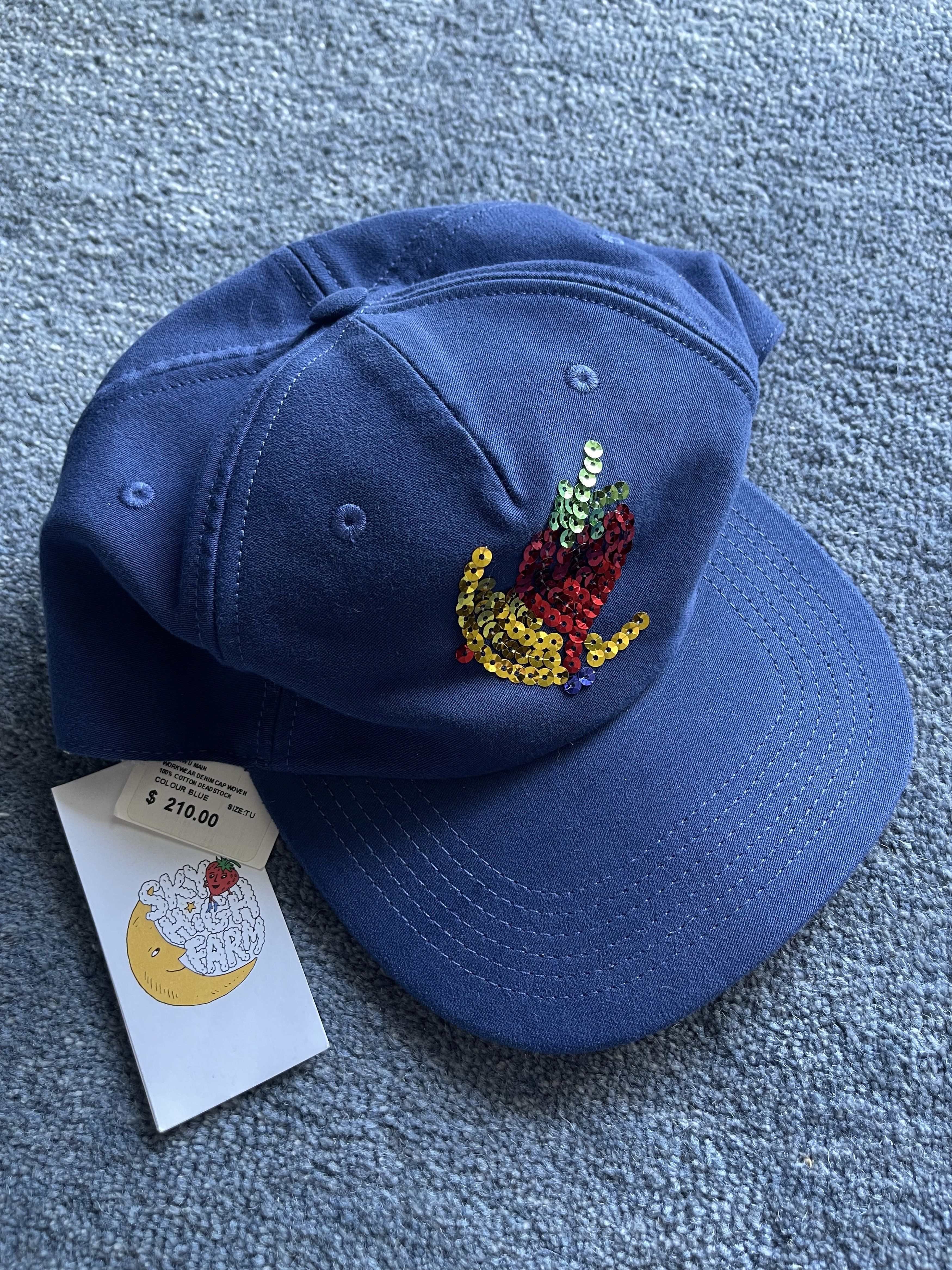 Sky High Farm Workwear SKY HIGH FARM WORKWEAR Sequin-Embellished Denim Cap Size ONE SIZE - 1 Thumbnail