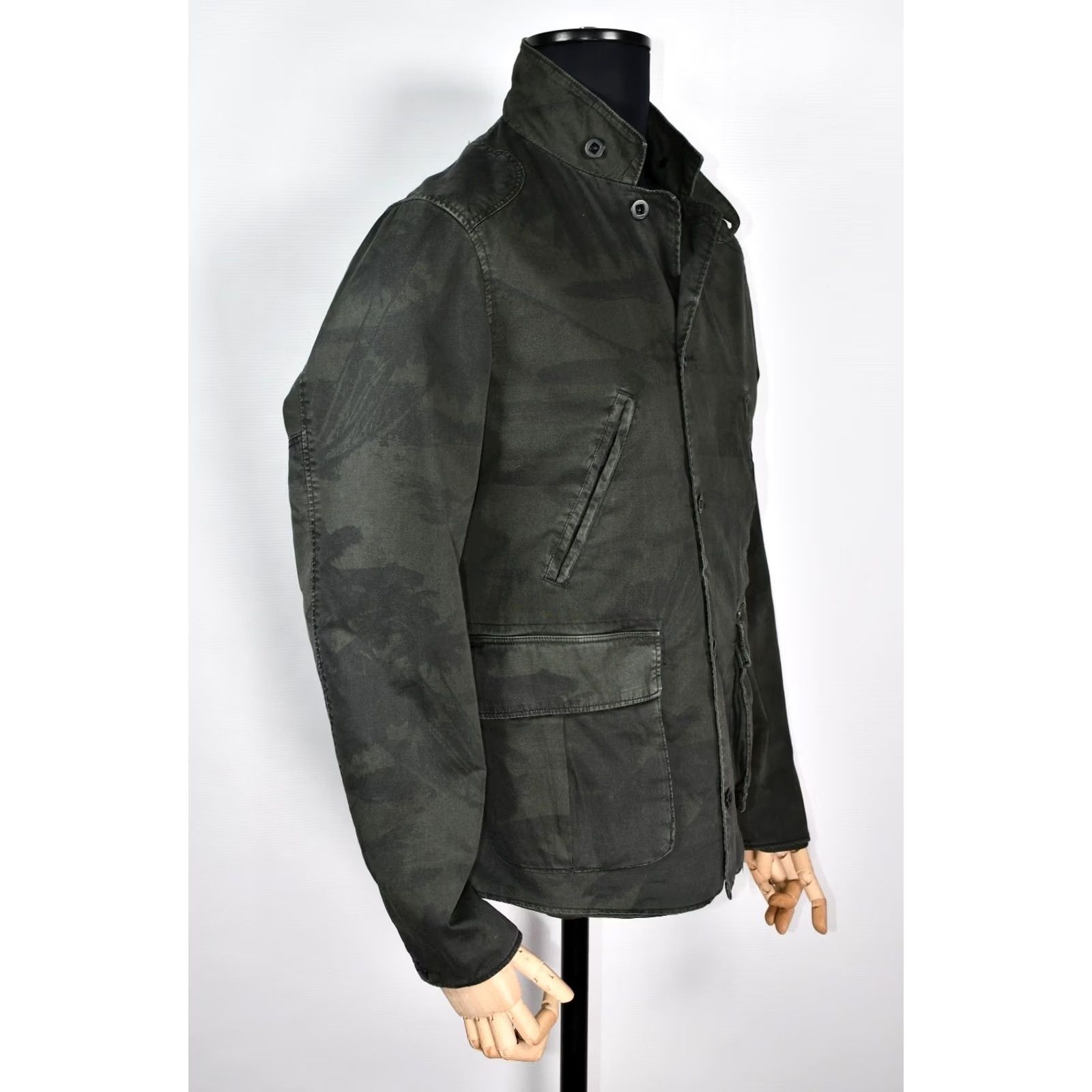 G-Star G-Star Raw Cargo Norris Palm Blazer Jacket Mens L Green Cotton Solid Button Casual 100% Cotton Vintage No Size 40R - 7 Thumbnail