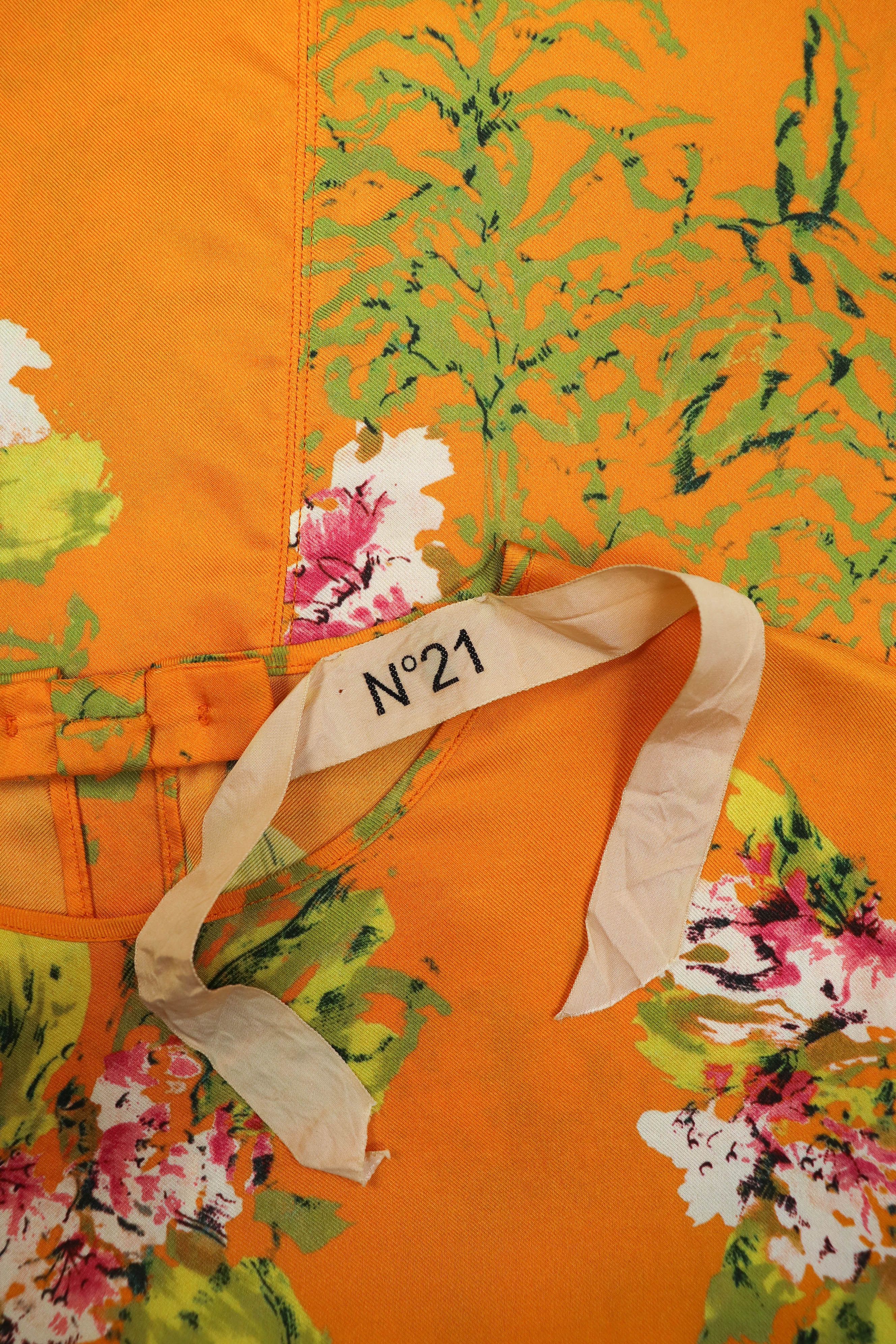 No. 21 No. 21 Yellow Floral Printed Graphics Silk LS Blouse Shirt Size S / US 4 / IT 40 - 9 Thumbnail