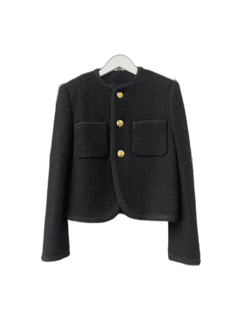 Celine Celine Black Gold Button Tweed Jacket Size US S / EU 44-46 / 1 - 1 Thumbnail