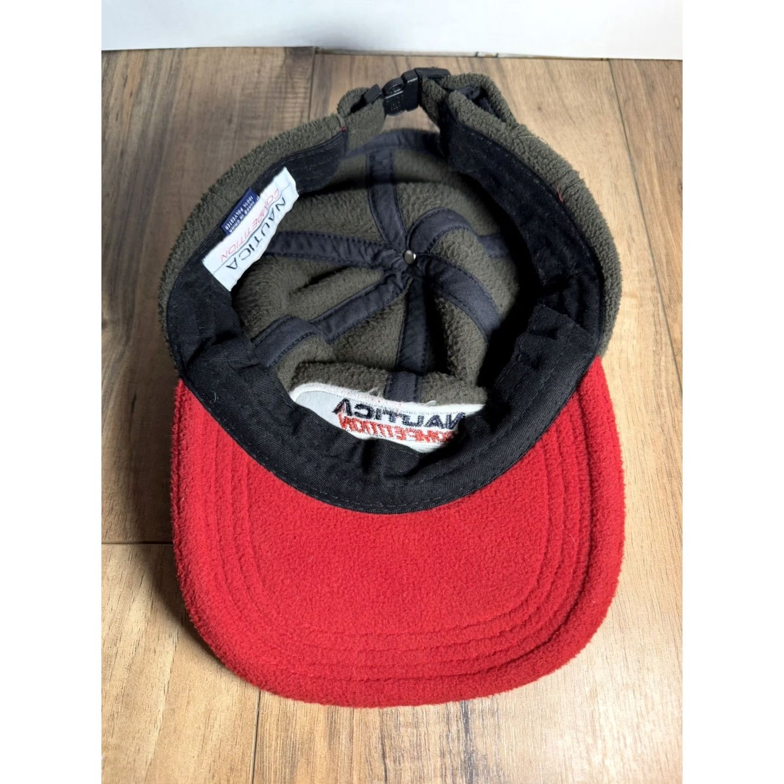 Nautica VINTAGE Nautica Competition Hat 90s Mens Army Green Fleece Strapback Cap Size US M / EU 48-50 / 2 - 5 Thumbnail