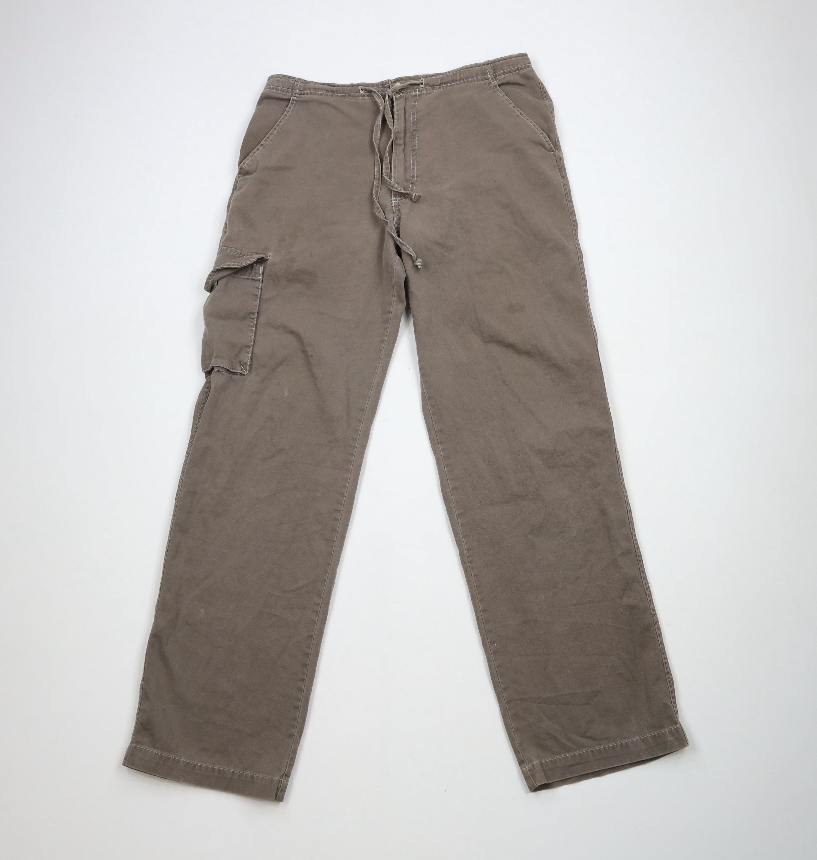 Columbia × Vintage Vintage 90 Y2K Columbia Distressed Wide Leg Cargo Pants Gray Size US 34 / EU 50 - 1 Thumbnail