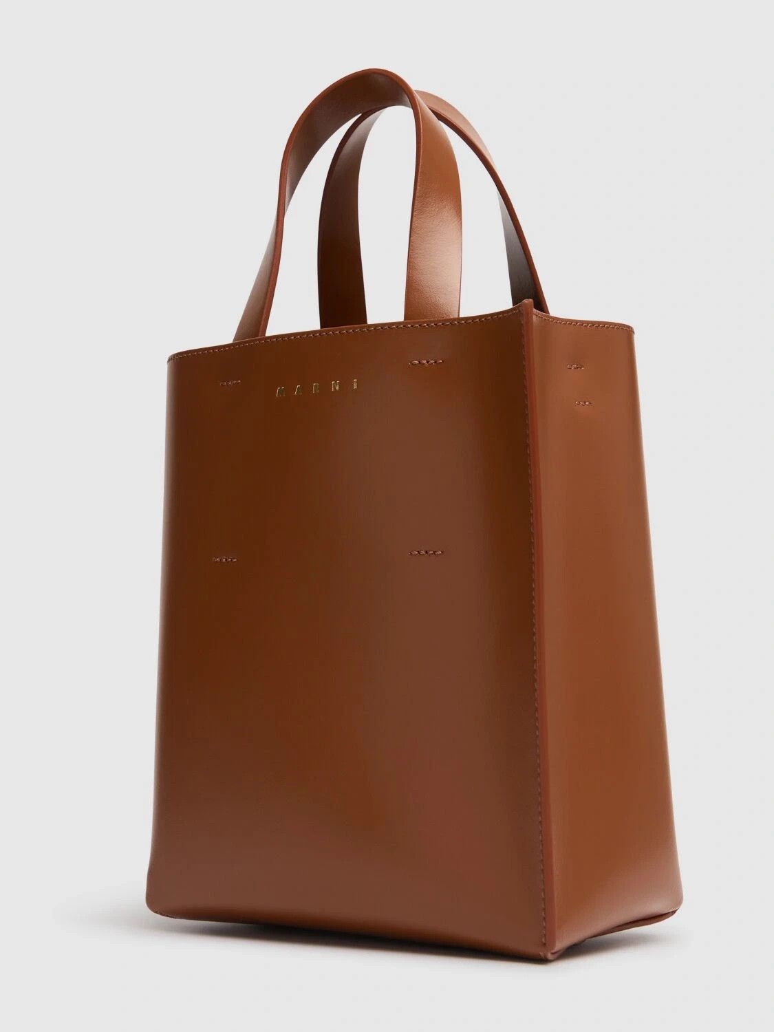 Marni MARNI Museo Mini Cinnamon Brown Leather Shoulder Bag Size ONE SIZE - 2 Thumbnail
