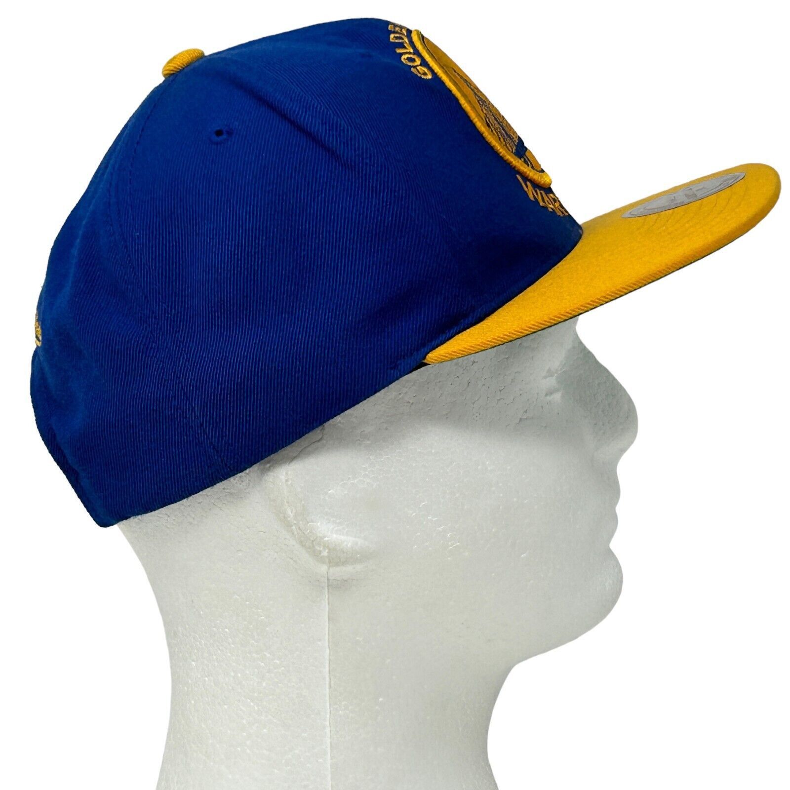 Mitchell & Ness Golden State Warriors Hat Blue Yellow NBA Baseball Cap Size ONE SIZE - 7 Thumbnail