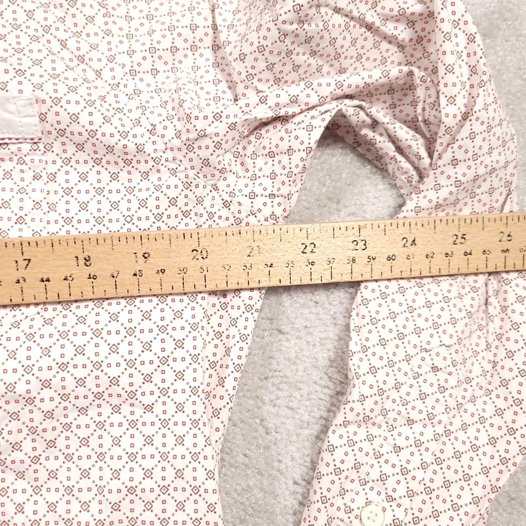 Alexander Julian Colours By Alexander Julian Geometric Stretch Button Down Shirt Men Medium White Size US M / EU 48-50 / 2 - 4 Thumbnail