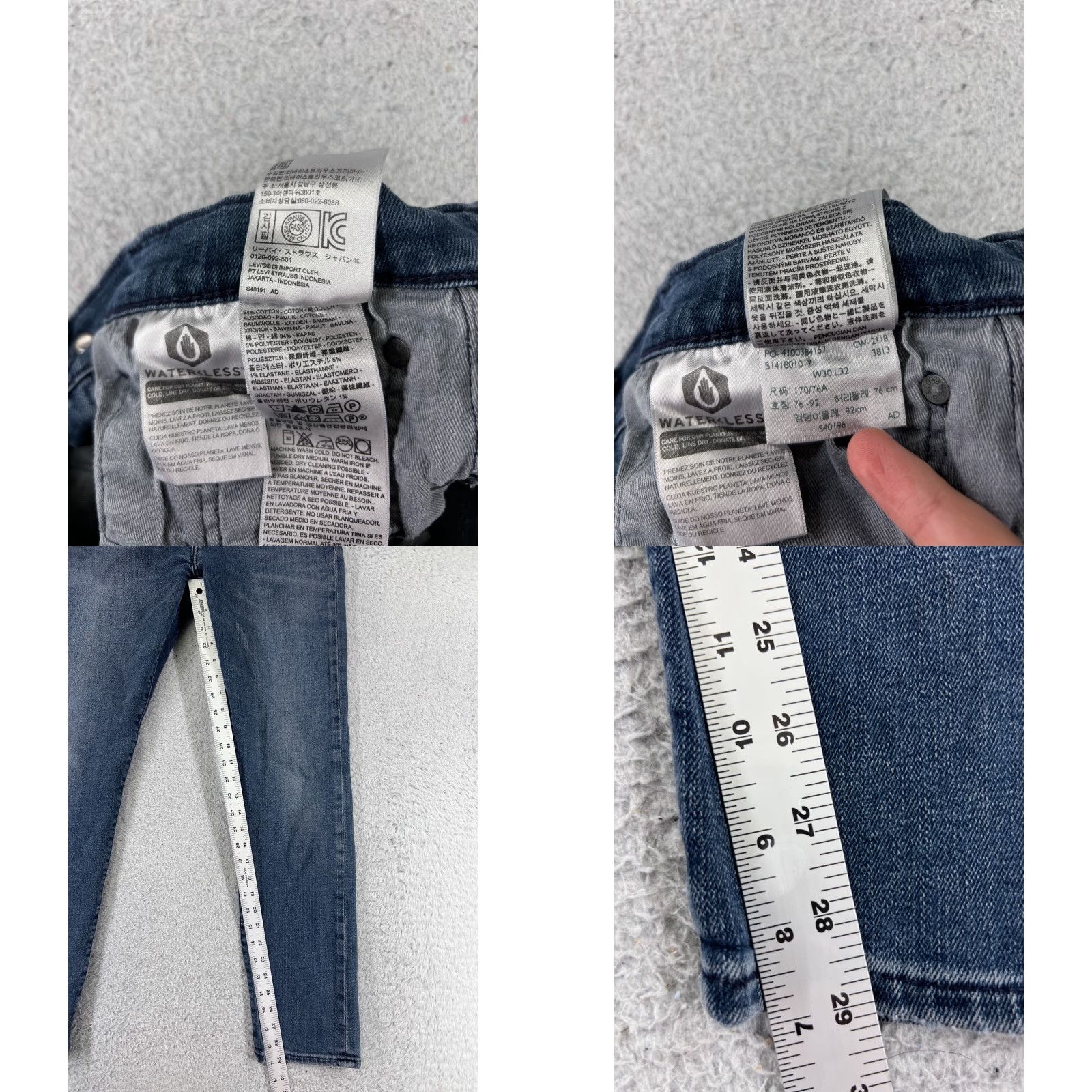Levi's Levis Jeans Mens 30x32 Blue Denim Straight 502 Slim 5-Pocket Cotton Blend Mid Rise Vintage No N/A Size US 30 / EU 46 - 8 Thumbnail