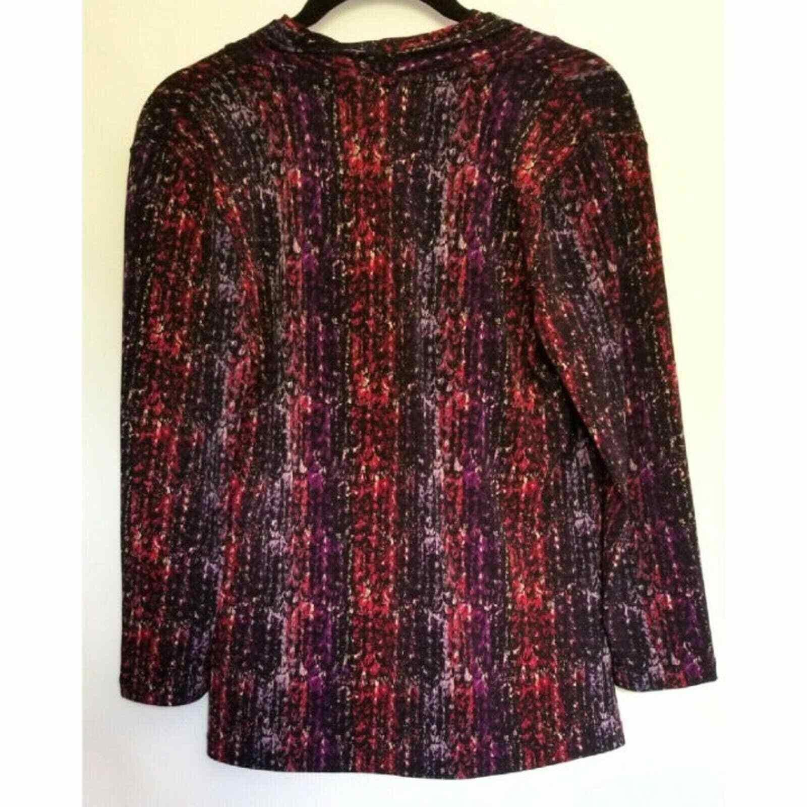 Other Women’s 212 Collection Patterned Blouse Small Maroon Burgun Size S / US 4 / IT 40 - 2 Thumbnail