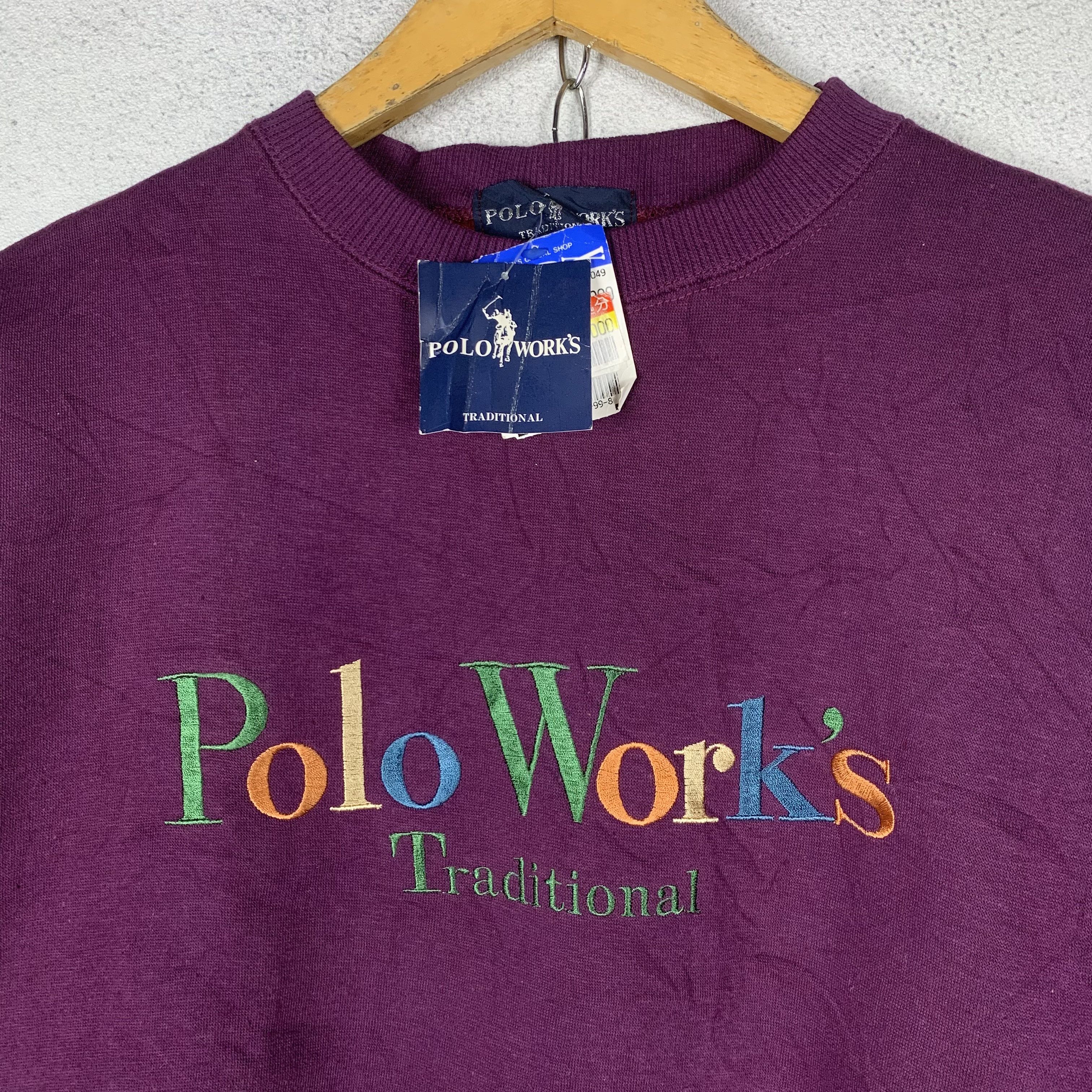 Vintage Vintage Polo Works Sweatshirt Crewneck Size US M / EU 48-50 / 2 - 2 Thumbnail