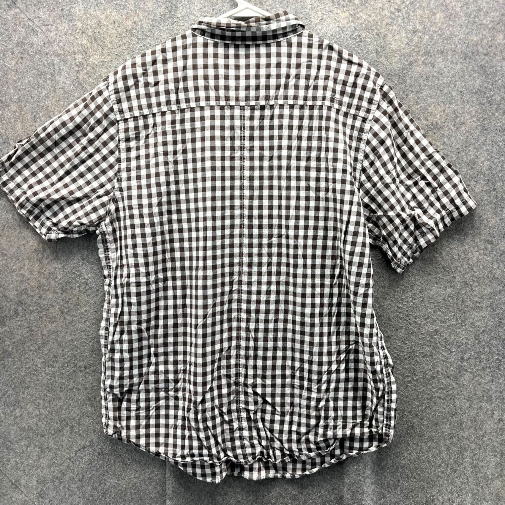 Vintage LRG Shirt Mens XL Brown White Gingham Checkered Button Down Cotton Patch Casual Size US XL / EU 56 / 4 - 2 Thumbnail