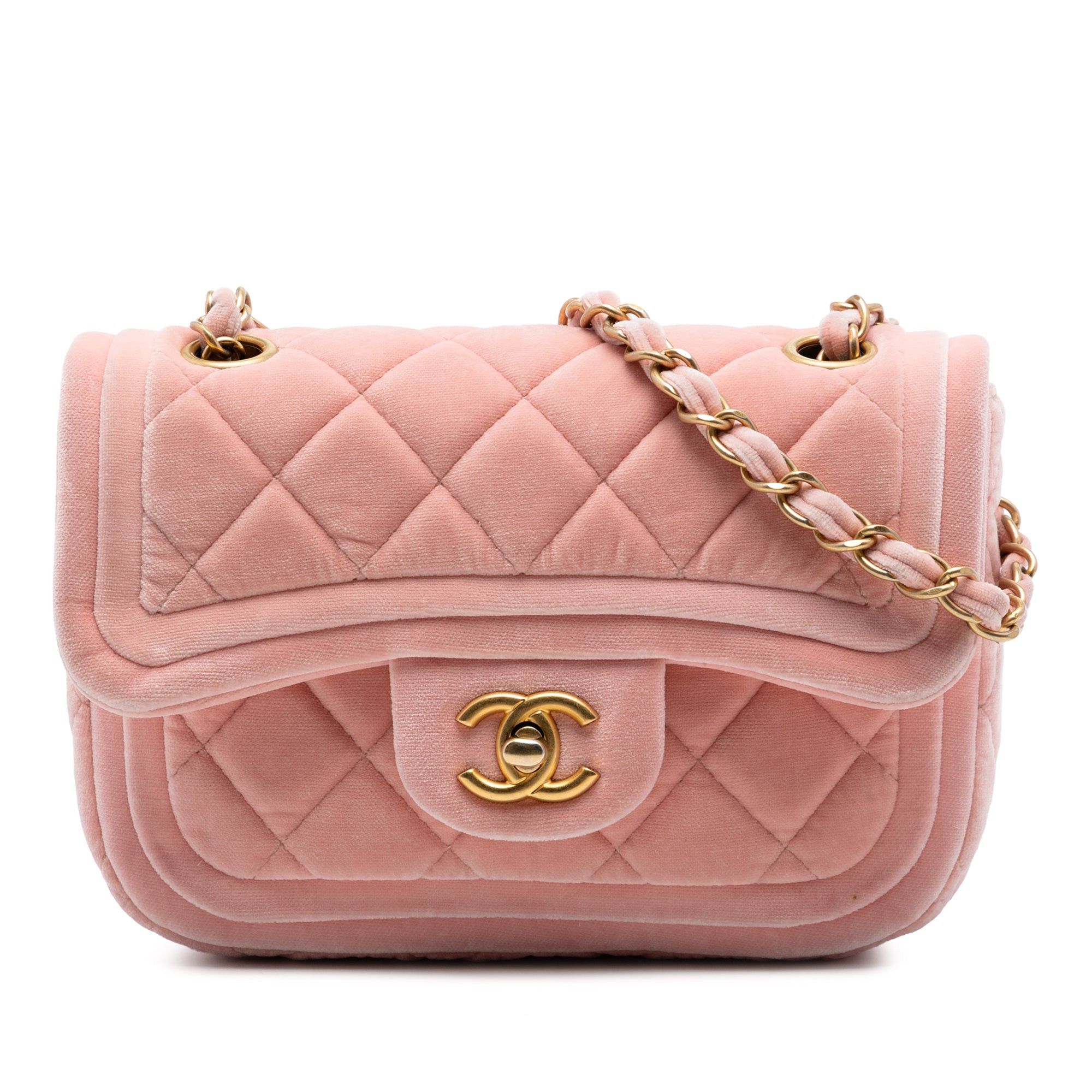 Chanel Mini Quilted Velvet Double Frame Flap Size ONE SIZE - 1 Thumbnail