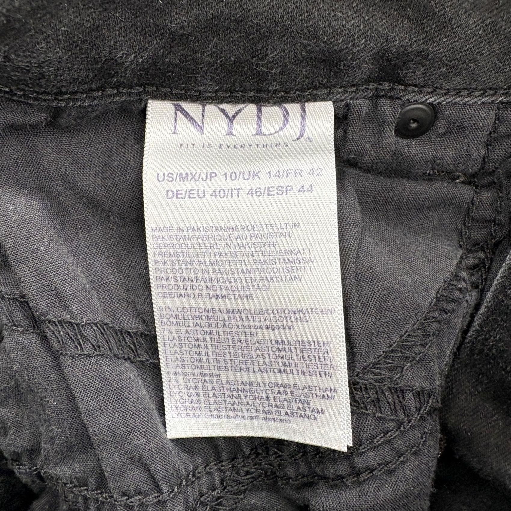 NYDJ NYDJ Marilyn Straight Jeans Womens Size 10 Black Mid Rise Stretch Shaping Size 32" / US 10 / IT 46 - 4 Thumbnail