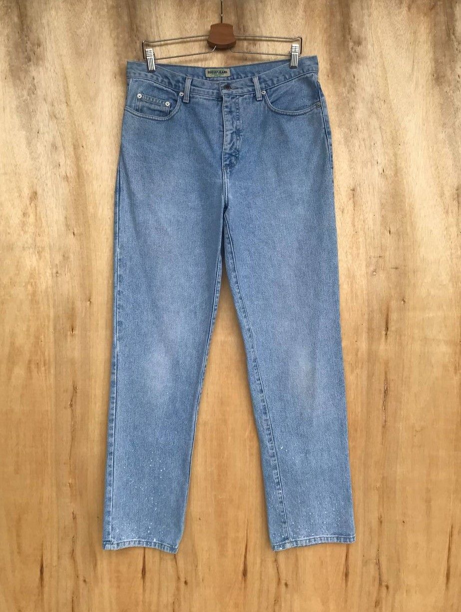 Georges Marciano × Guess × Vintage VINTAGE 90s GUESS Georges Marciano FADED LIGHTWASH DENIM Size US 33 - 1 Thumbnail