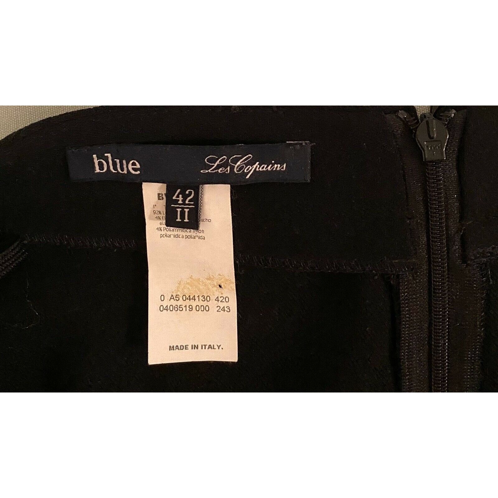 Les Copains VTG Les Copains 42 US 6 Pleated Black Midi Skirt Stretch Woo Size 28" / US 6 / IT 42 - 2 Thumbnail