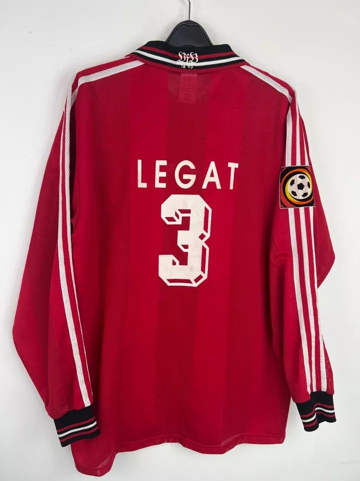 Adidas VfB Stuttgart 1996/97 away FOOTBALL Kit SHIRT JERSEY #3 Size US L / EU 52-54 / 3 - 7 Thumbnail