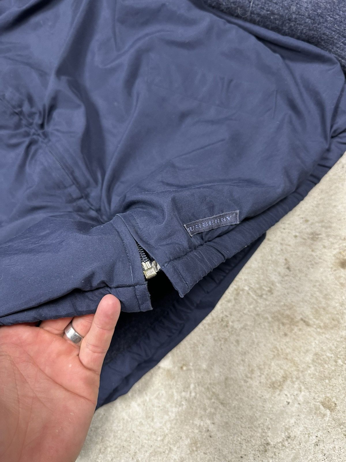 Burberry Vintage Y2K Burberry Golf Navy Track Jacket Wool Lining Size US XL / EU 56 / 4 - 11 Thumbnail