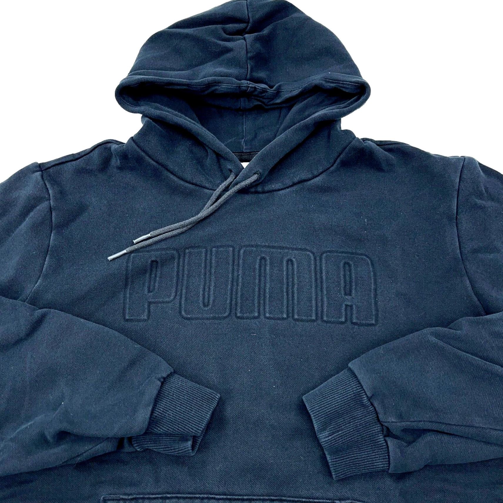 Puma Puma Hoodie Men Medium Black Embossed 3D Logo Sweatshirt Pullover Adult Logo Sweatshirt Size US M / EU 48-50 / 2 - 2 Thumbnail