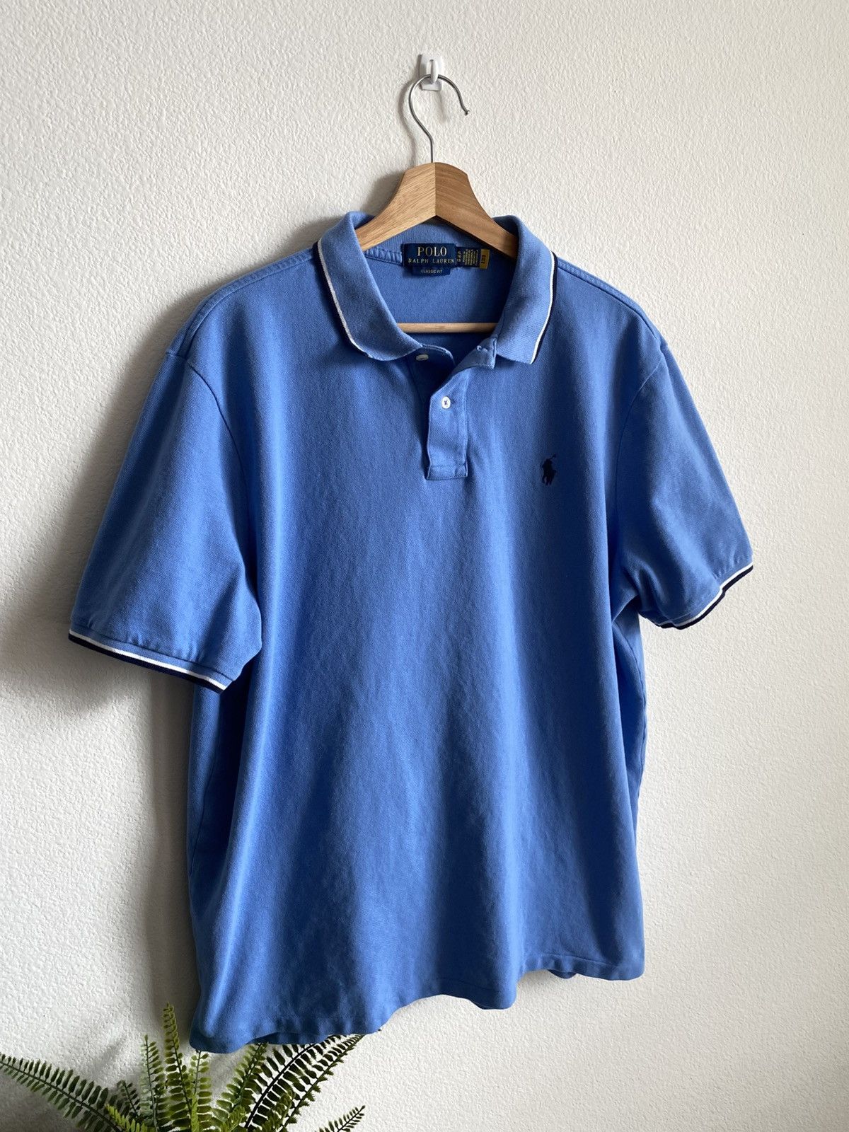 Polo Ralph Lauren Polo Ralph Lauren Blue Polo Shirt Size US XL / EU 56 / 4 - 2 Thumbnail