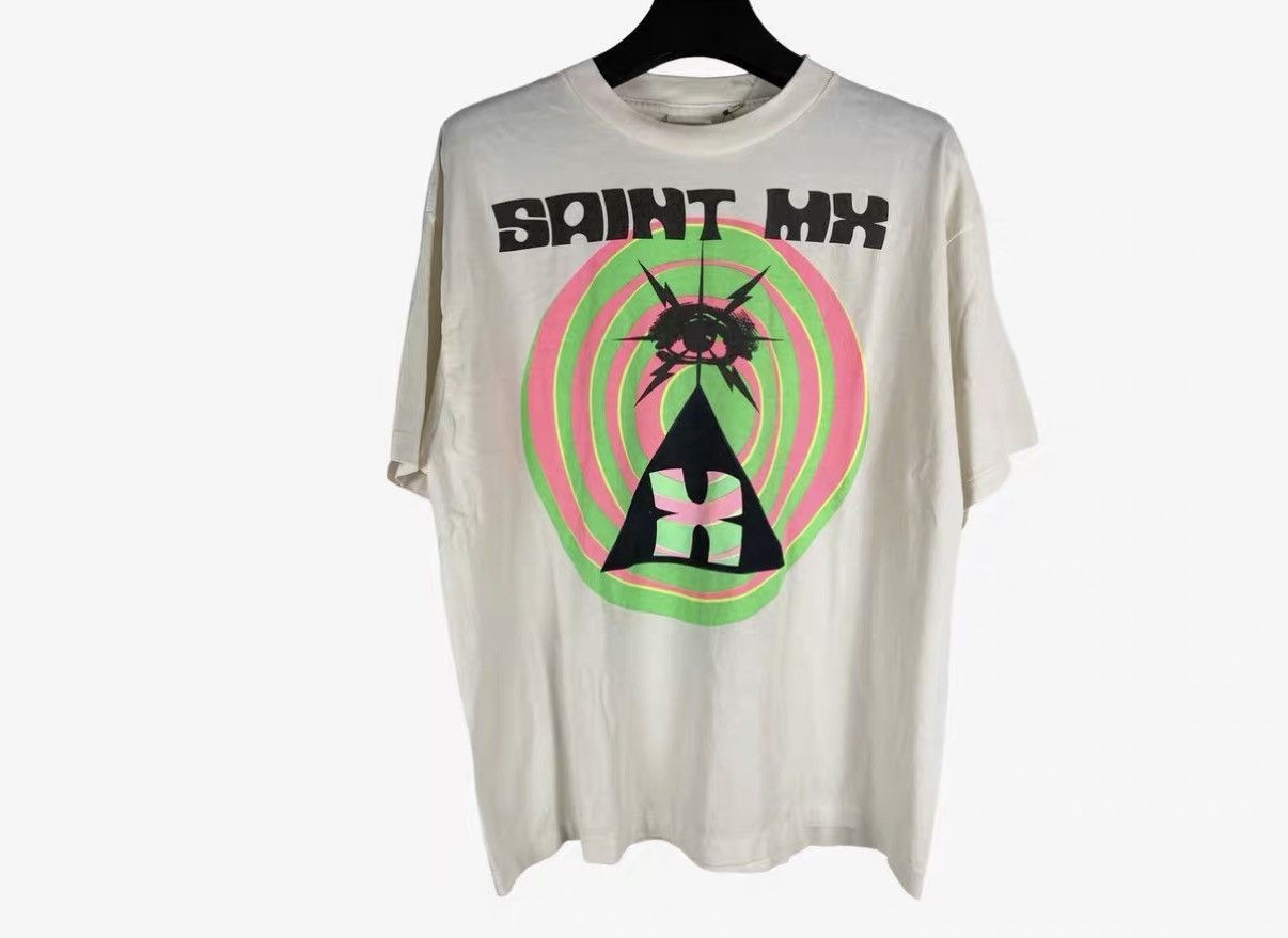 Saint Michael White Graphic Short Sleeve T-Shirt XL Size US XL / EU 56 / 4 - 1 Thumbnail