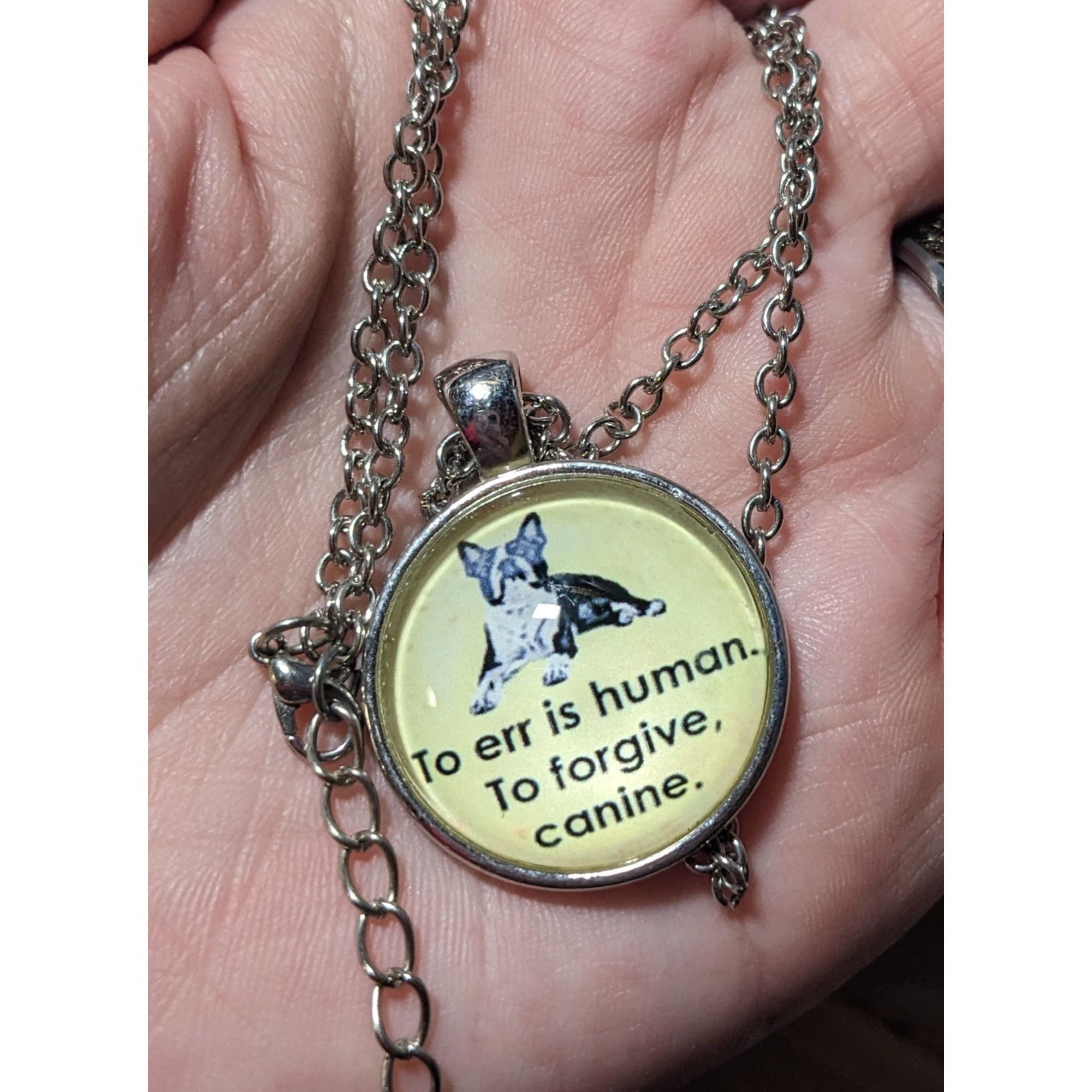 Other Yellow And Silver Dog Lover Pendant Necklace Size ONE SIZE - 7 Thumbnail