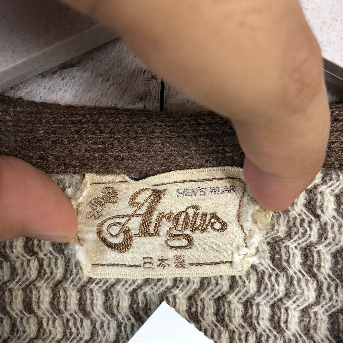 Homespun Knitwear × Japanese Brand Argus Brown vintage japan Knitwear #A1111 Size US M / EU 48-50 / 2 - 9 Thumbnail